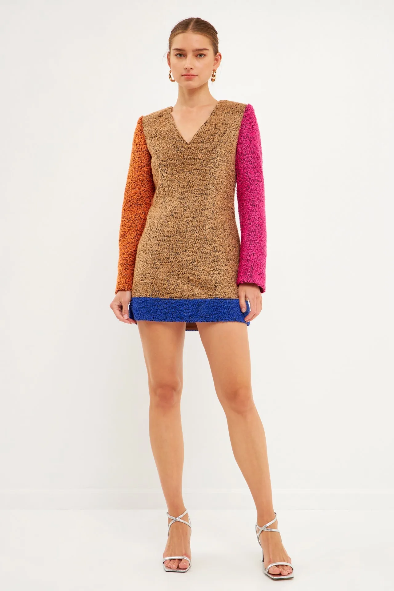 Tweed Colorblock Mini Dress sold by Endless Rose