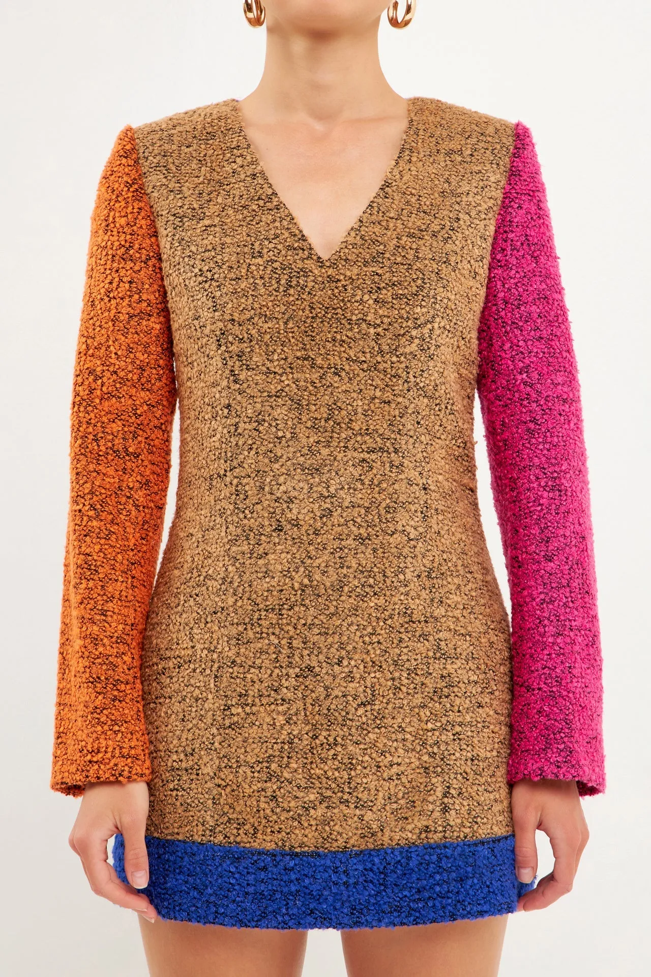 Tweed Colorblock Mini Dress sold by Endless Rose product image thumbnail 2