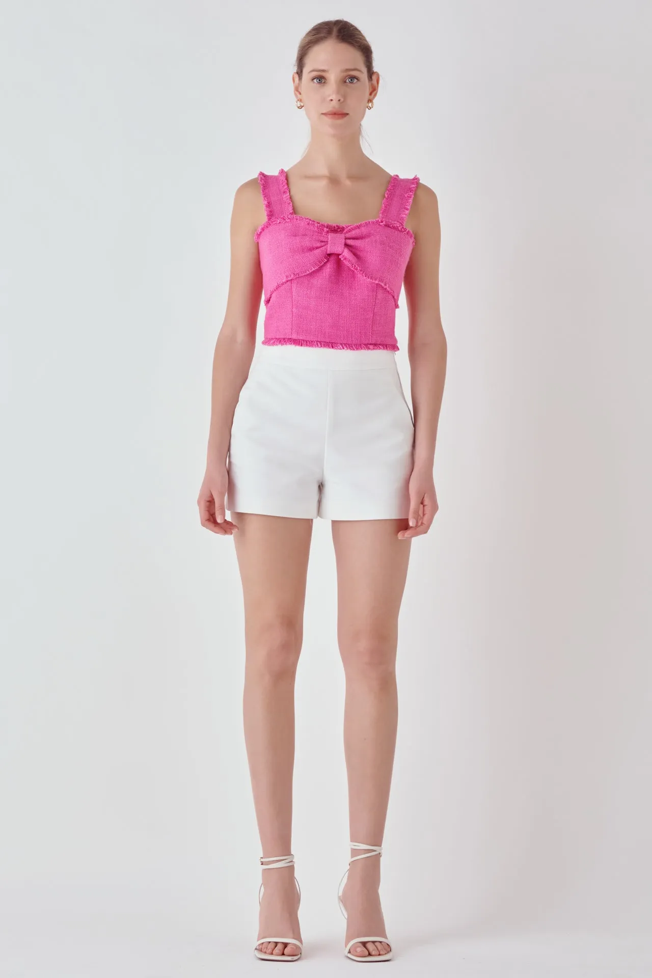 Tweed Bow Tie Top sold by Endless Rose