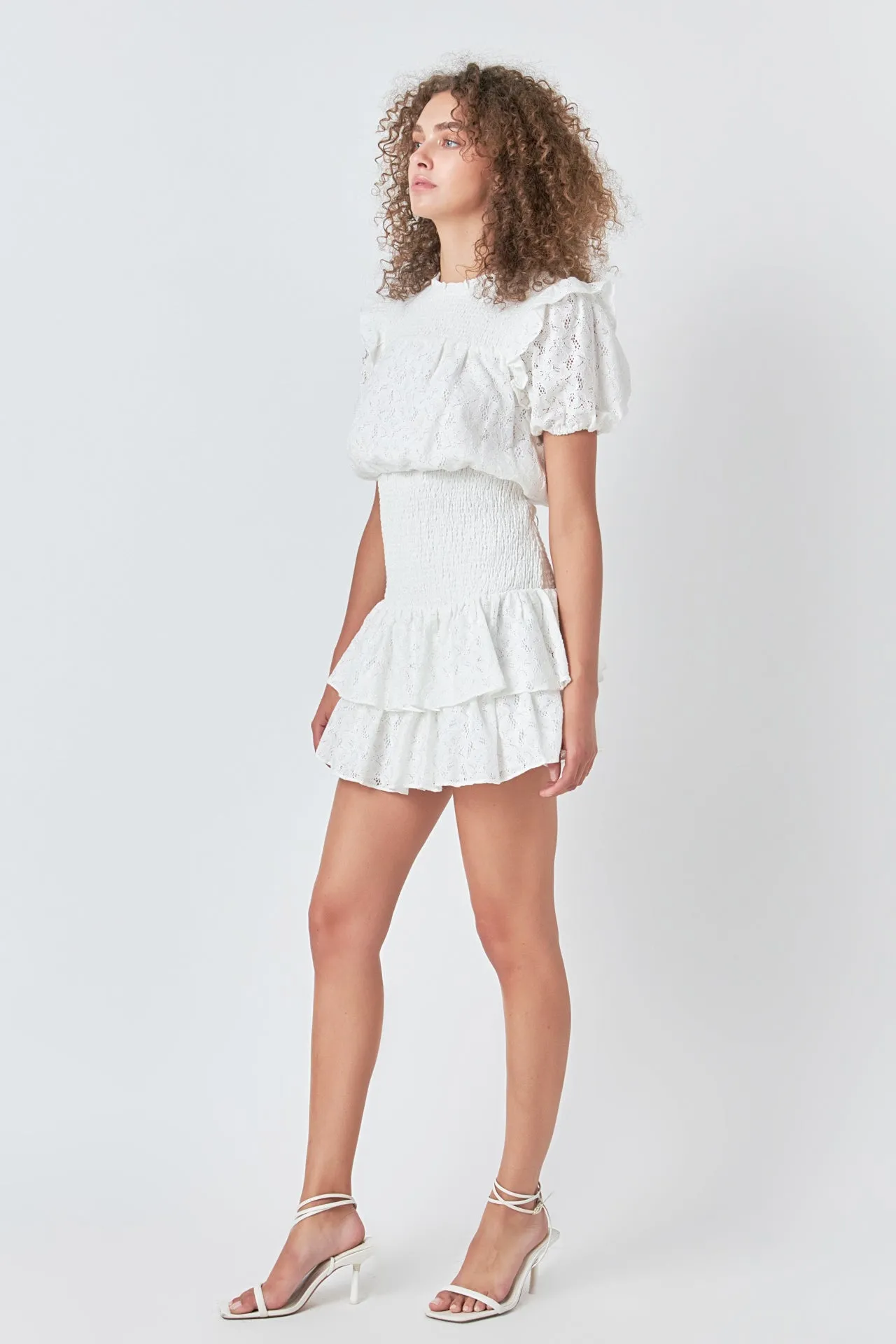 Smocked Lace Mini Dress sold by Endless Rose product image thumbnail 3