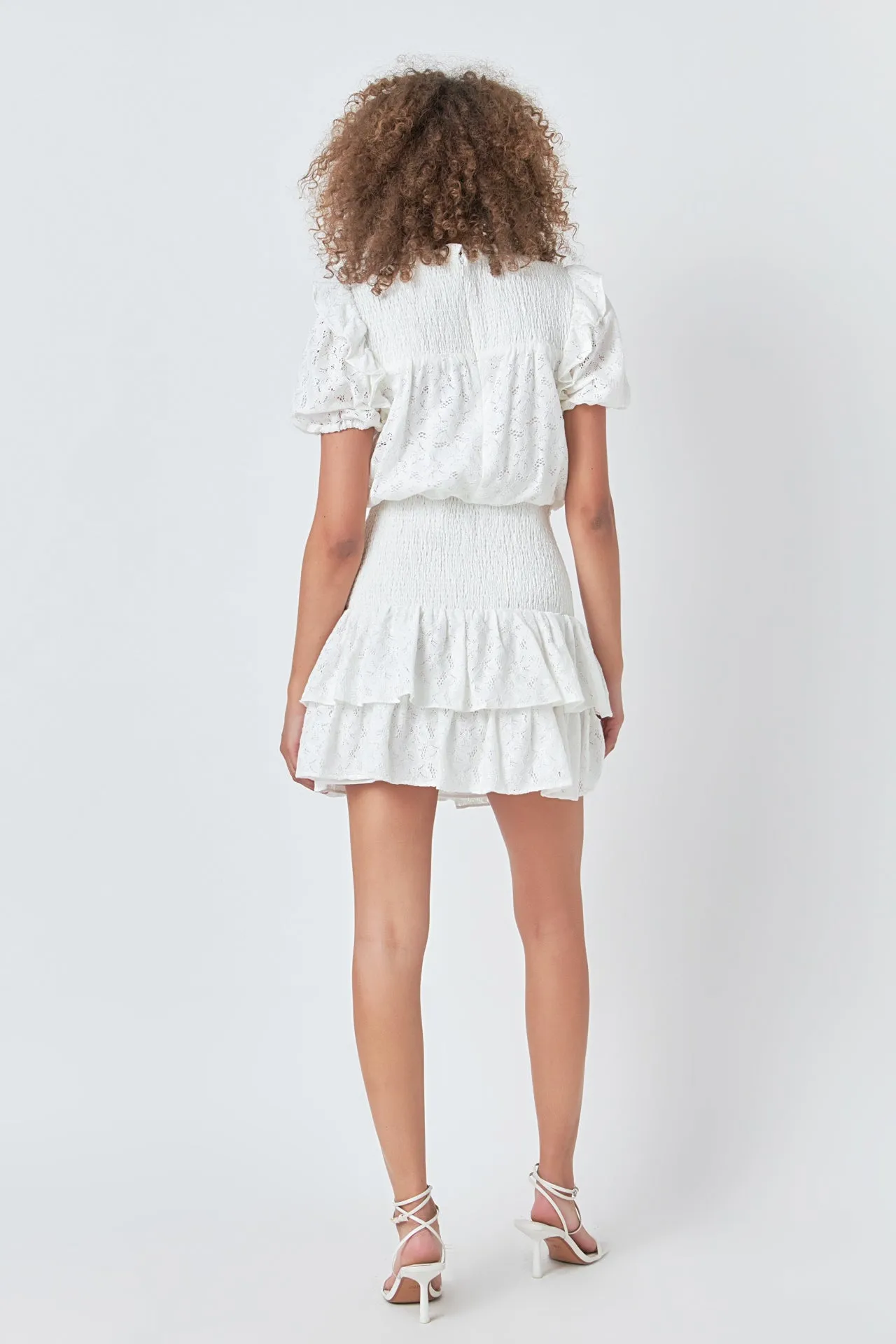 Smocked Lace Mini Dress sold by Endless Rose product image thumbnail 4