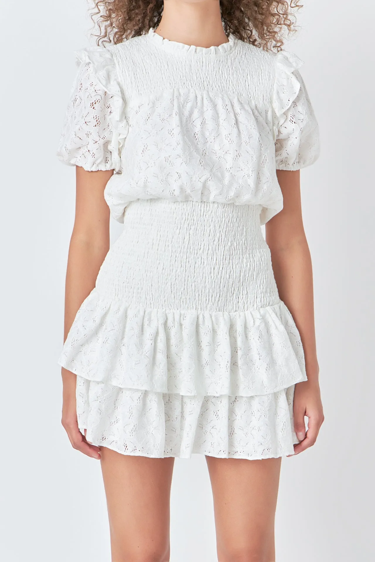 Smocked Lace Mini Dress sold by Endless Rose product image thumbnail 2