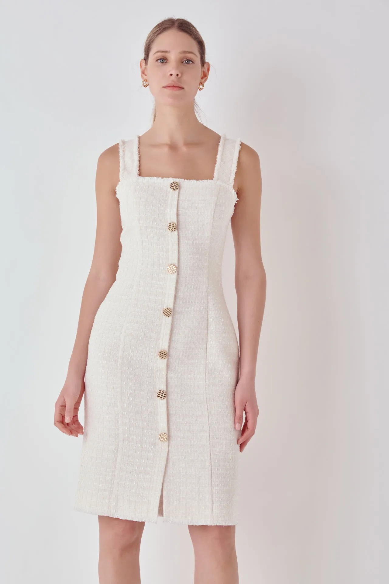 Fringed Square Neck Dress sold by Endless Rose product image thumbnail 5