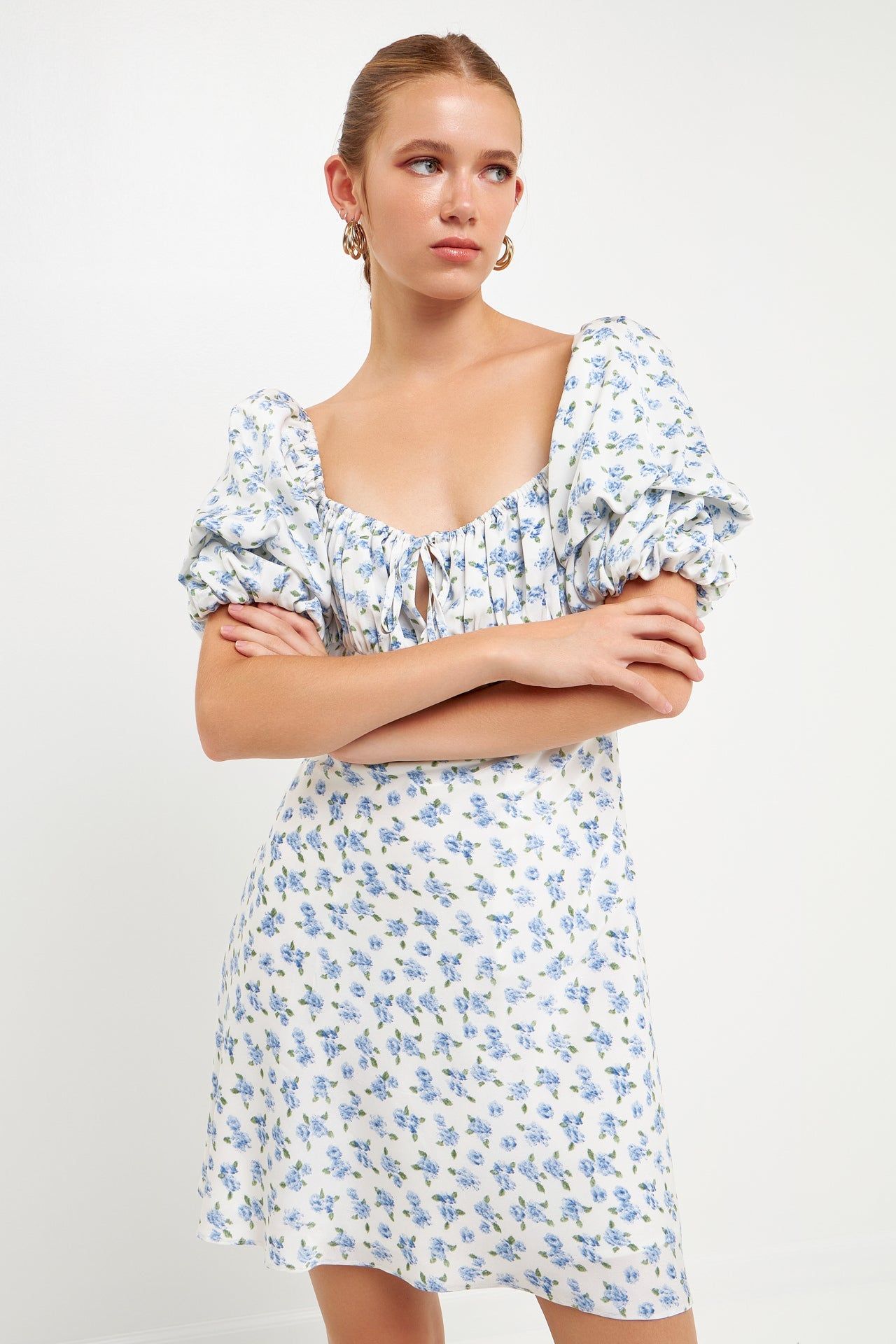 Floral Print Satin Mini Dress sold by Endless Rose product image thumbnail 5