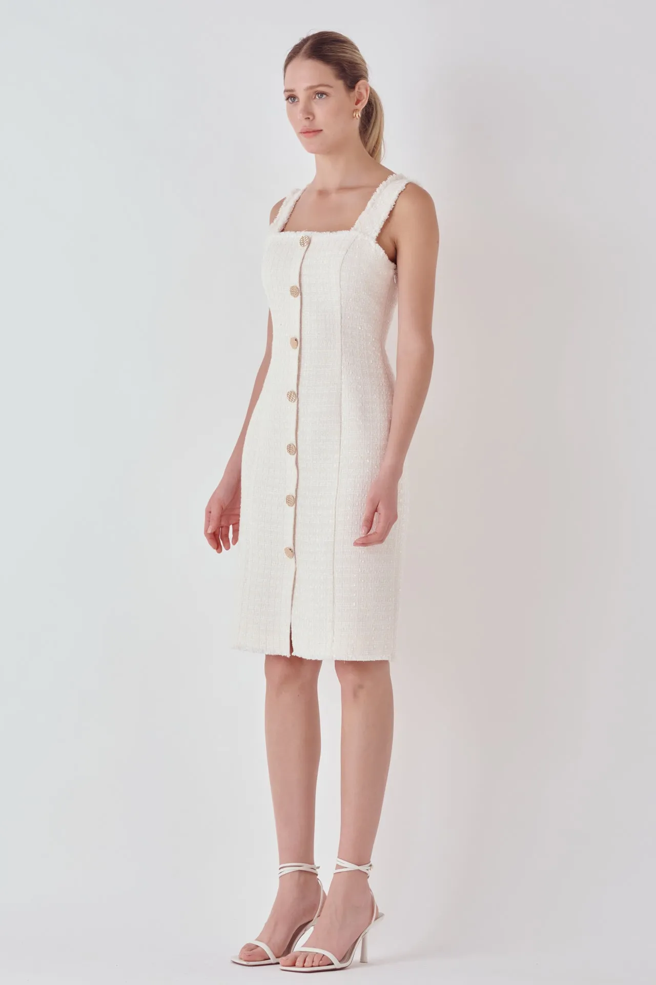 Fringed Square Neck Dress sold by Endless Rose product image thumbnail 3