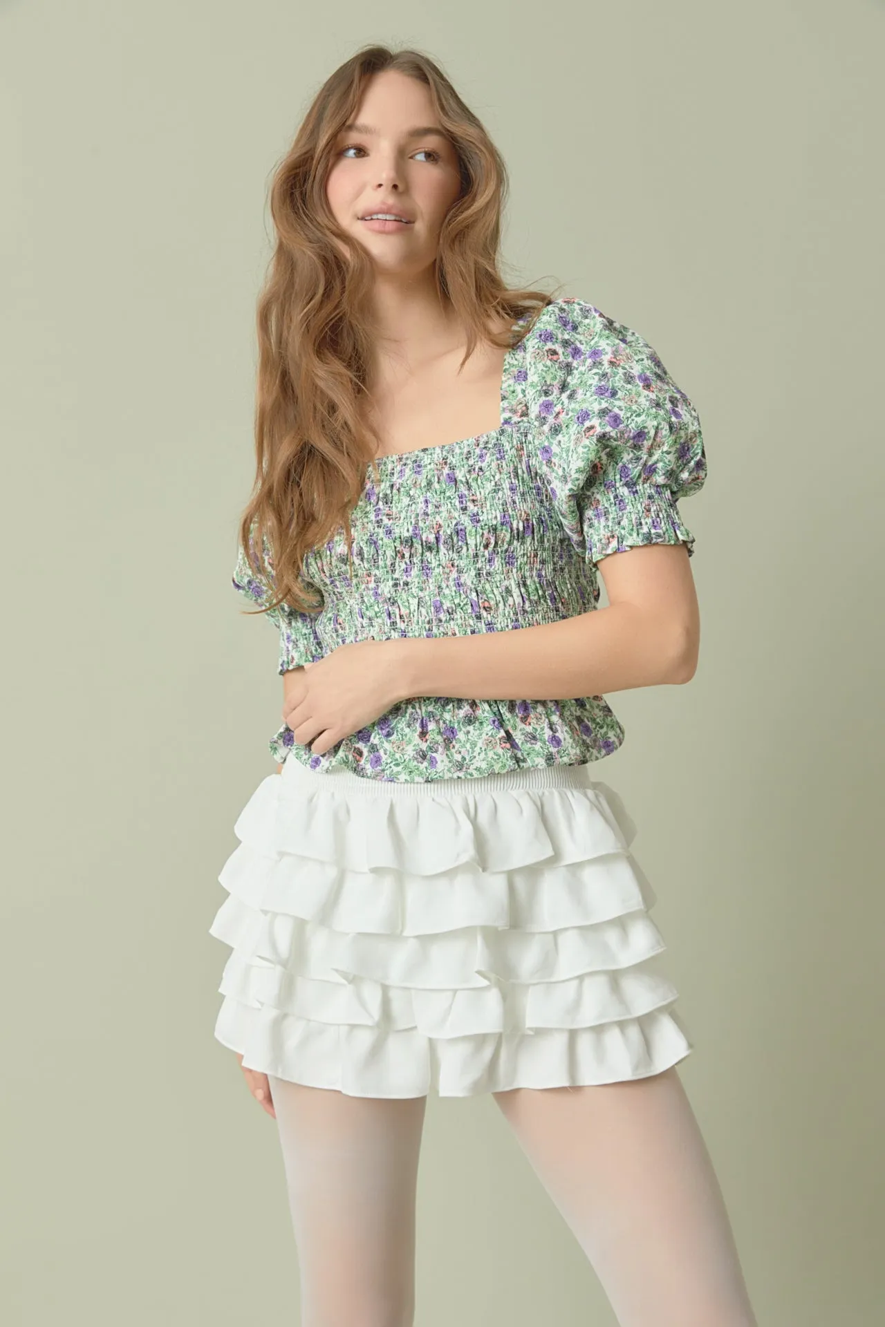 Tiered Ruffle Mini Skirt - Final Sale sold by Endless Rose product image thumbnail 5