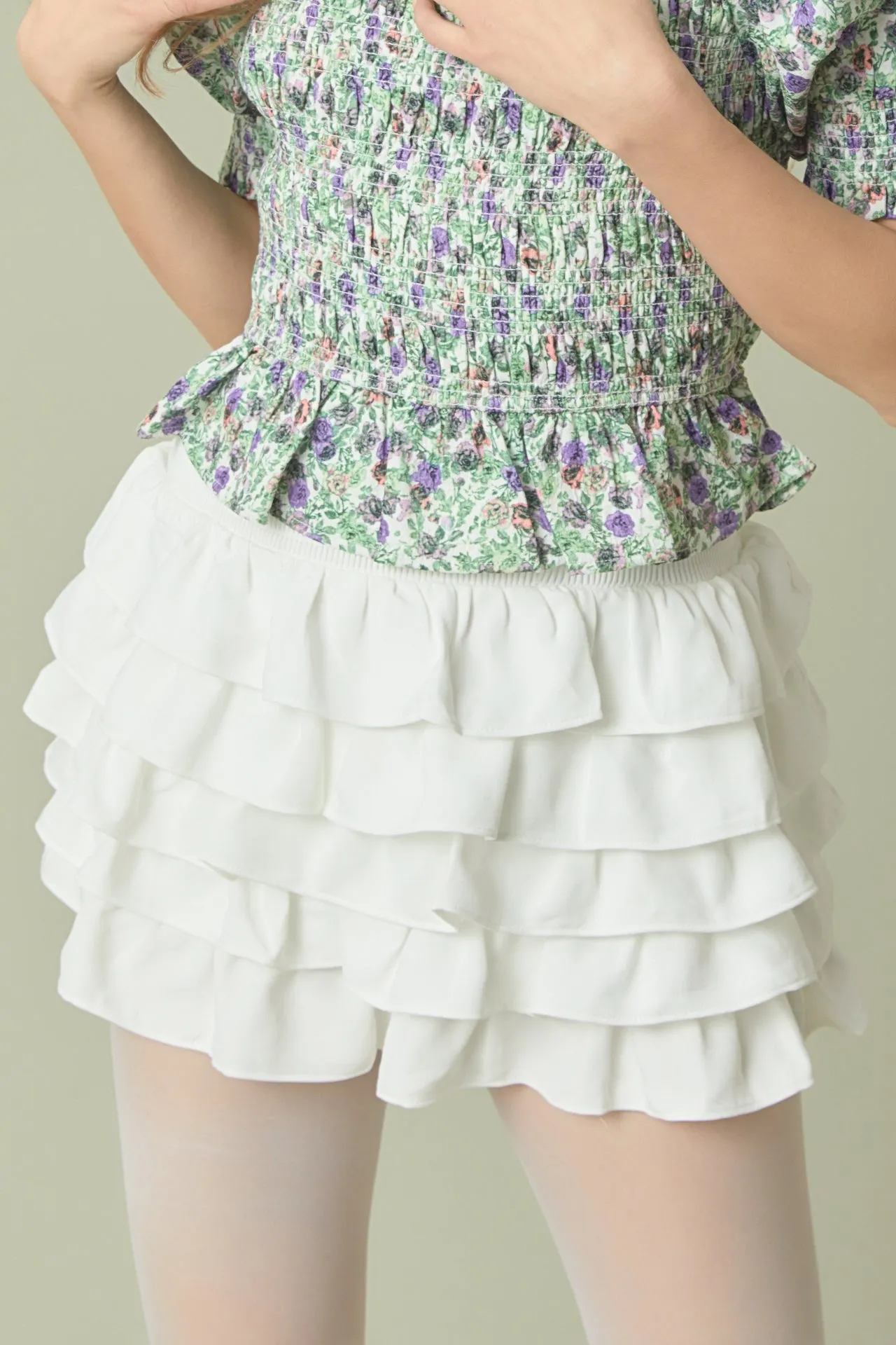 Tiered Ruffle Mini Skirt - Final Sale sold by Endless Rose product image thumbnail 2