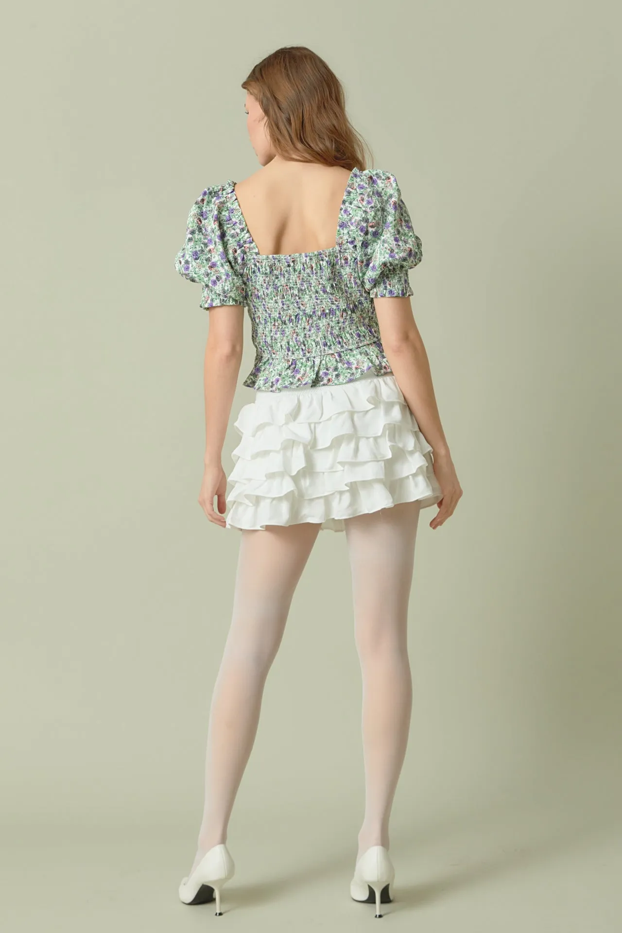 Tiered Ruffle Mini Skirt - Final Sale sold by Endless Rose product image thumbnail 4