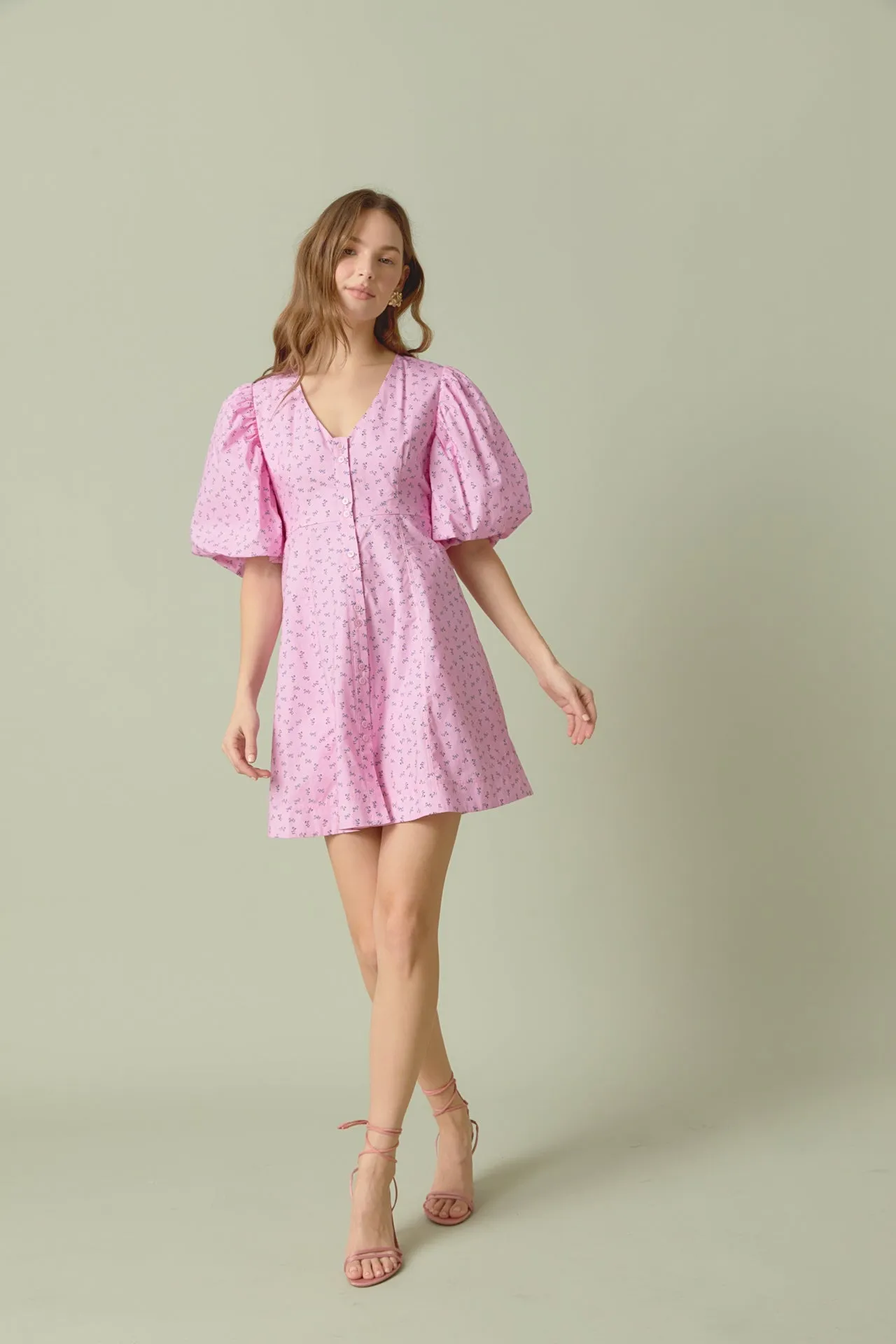 Floral Print Mini Dress with Button Detail sold by Endless Rose product image thumbnail 5