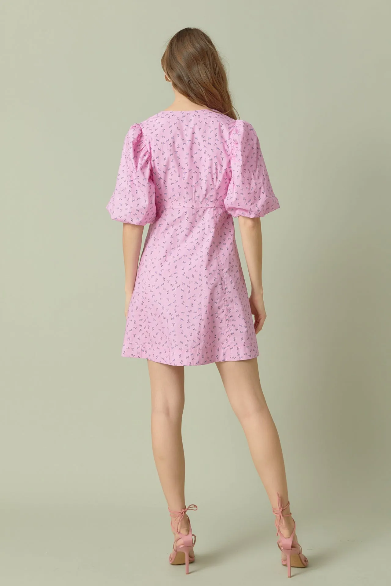Floral Print Mini Dress with Button Detail sold by Endless Rose product image thumbnail 4