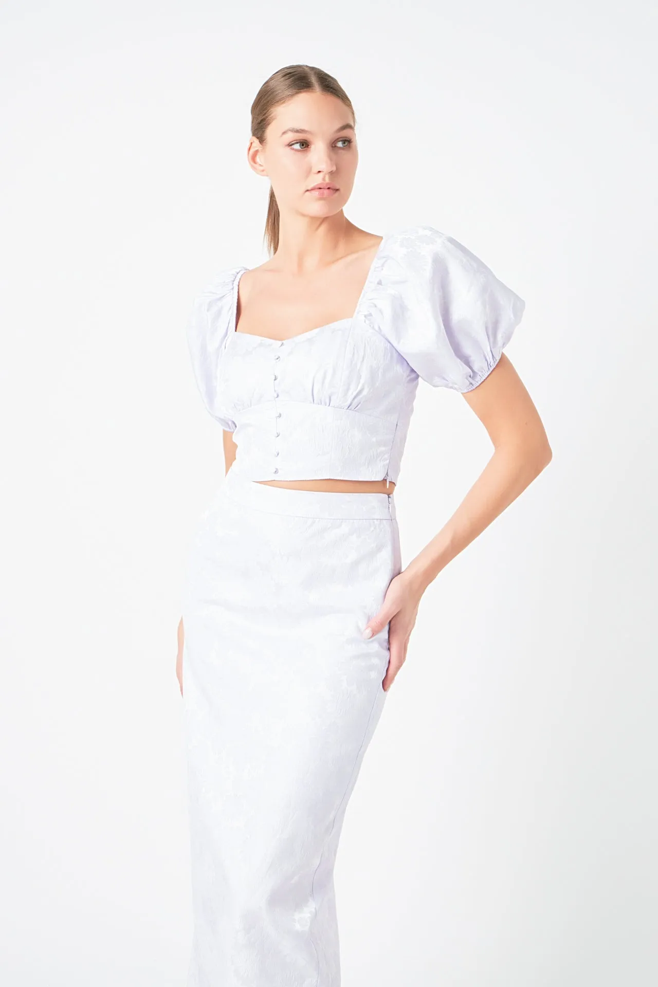 Floral Jacquard Maxi Skirt sold by Endless Rose product image thumbnail 5