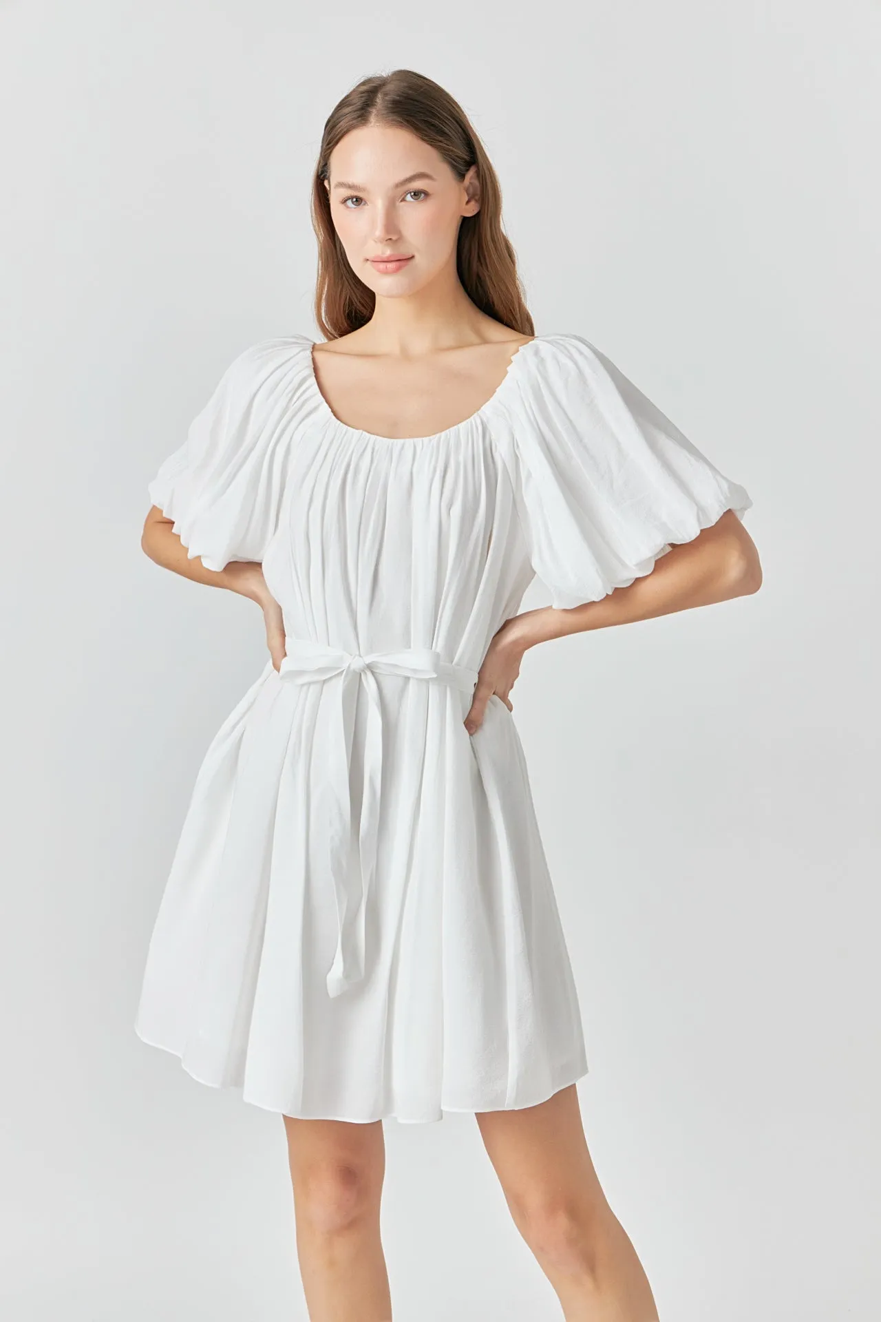 Pleated Detail Puff Sleeve Mini Dress - Final Sale sold by Endless Rose product image thumbnail 5