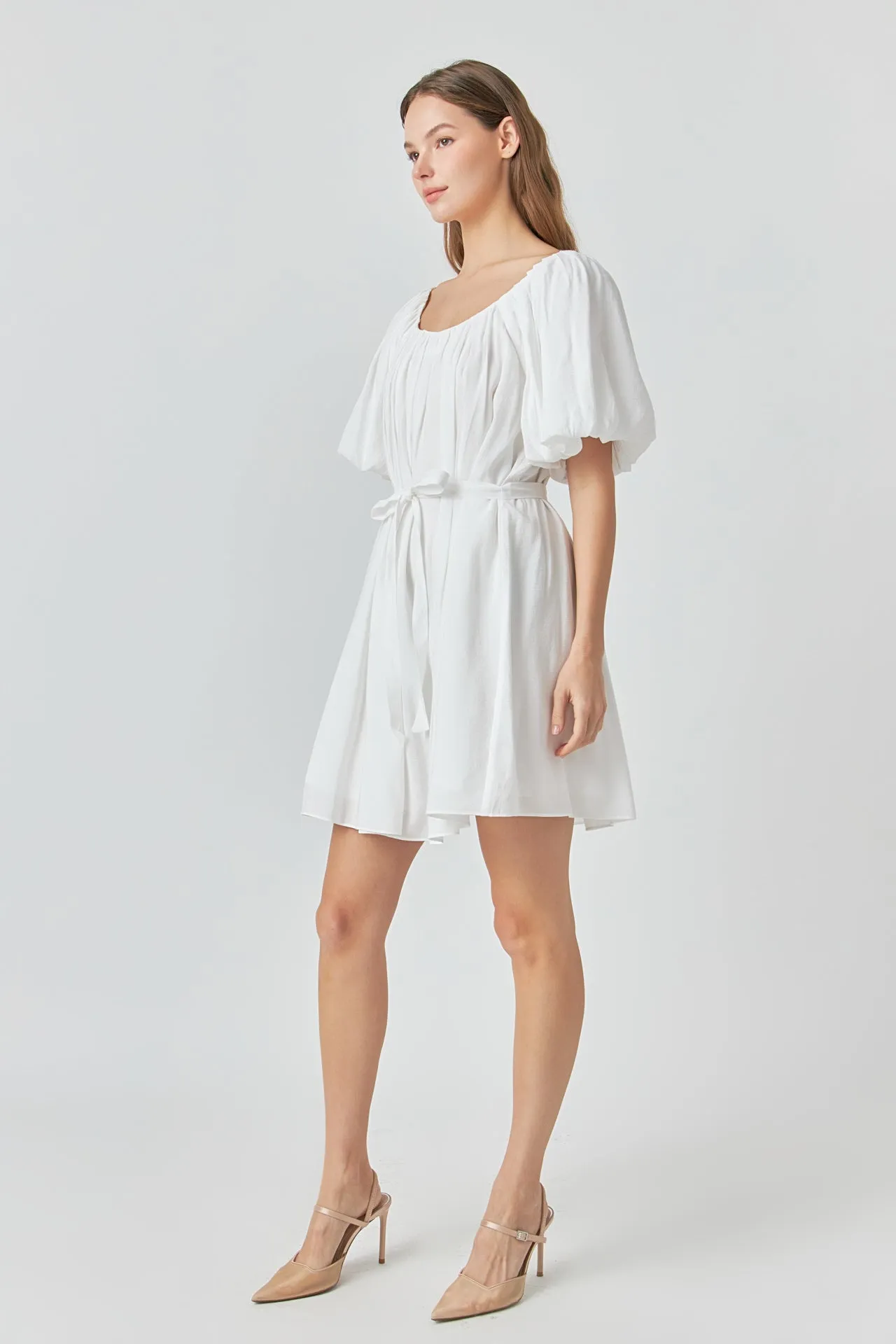 Pleated Detail Puff Sleeve Mini Dress - Final Sale sold by Endless Rose product image thumbnail 3