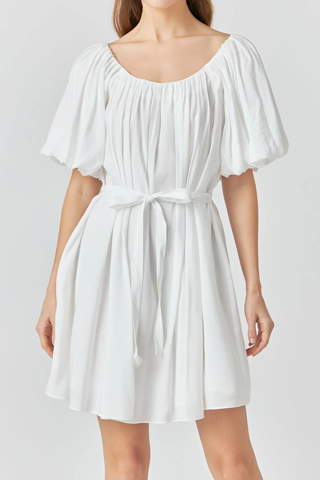 Pleated Detail Puff Sleeve Mini Dress - Final Sale sold by Endless Rose product image thumbnail 2