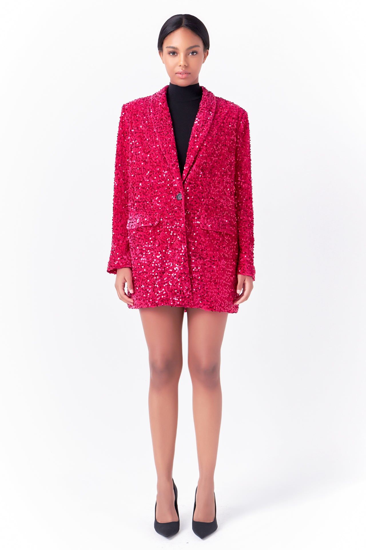 Sequins Velvet Blazer sold by Endless Rose