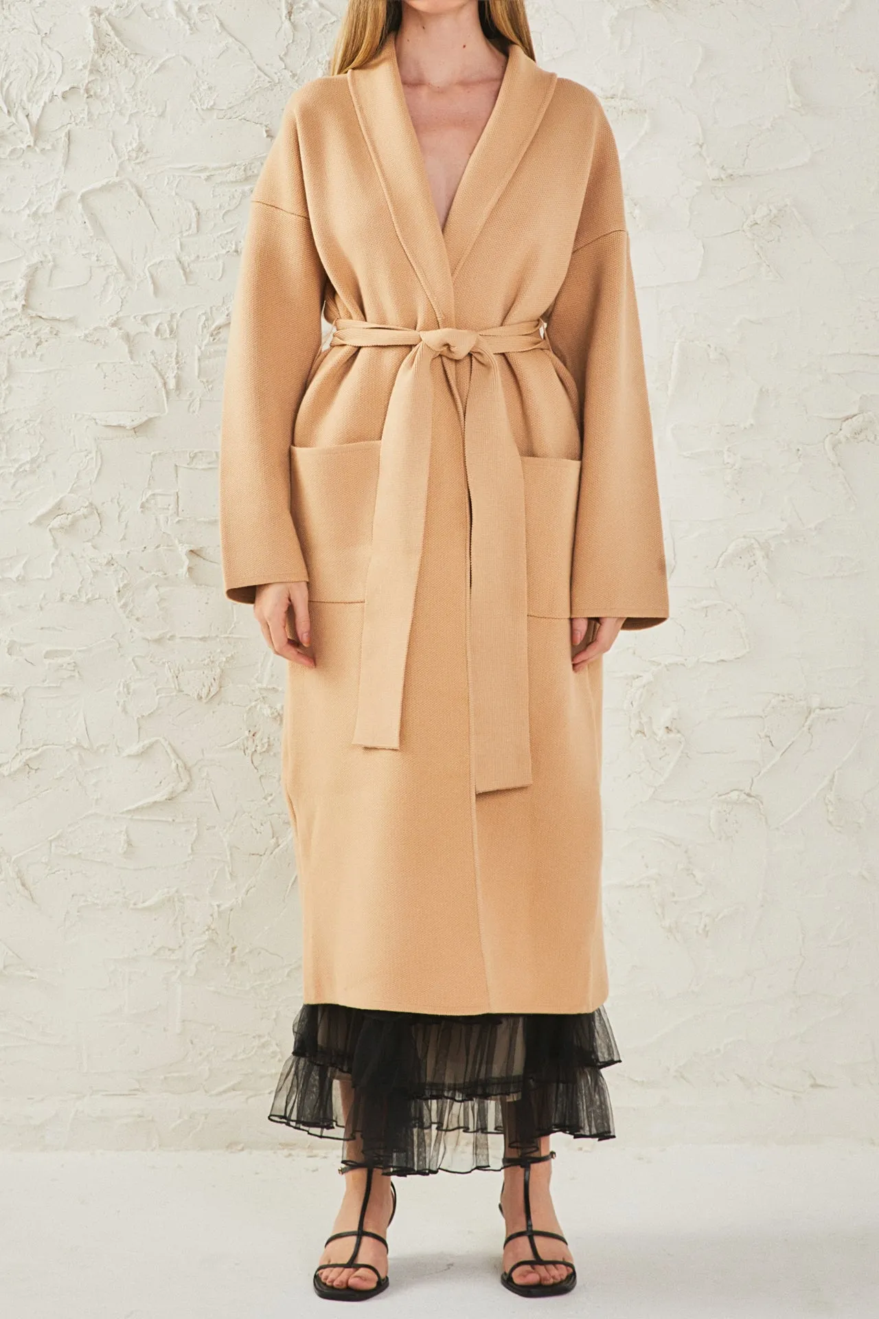 Shawl Collar Oversize Long Cardigan sold by Endless Rose product image thumbnail 2