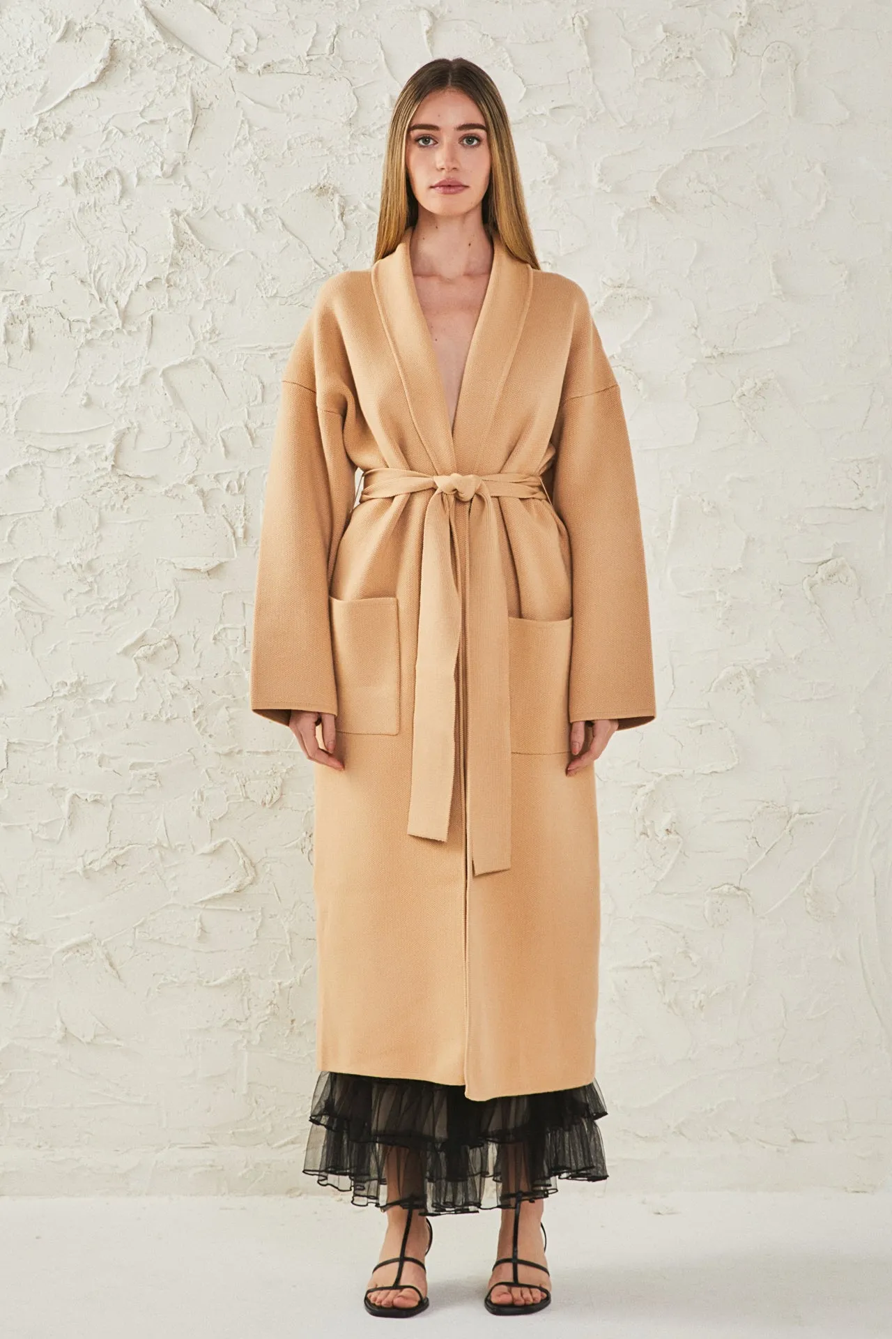 Shawl Collar Oversize Long Cardigan sold by Endless Rose