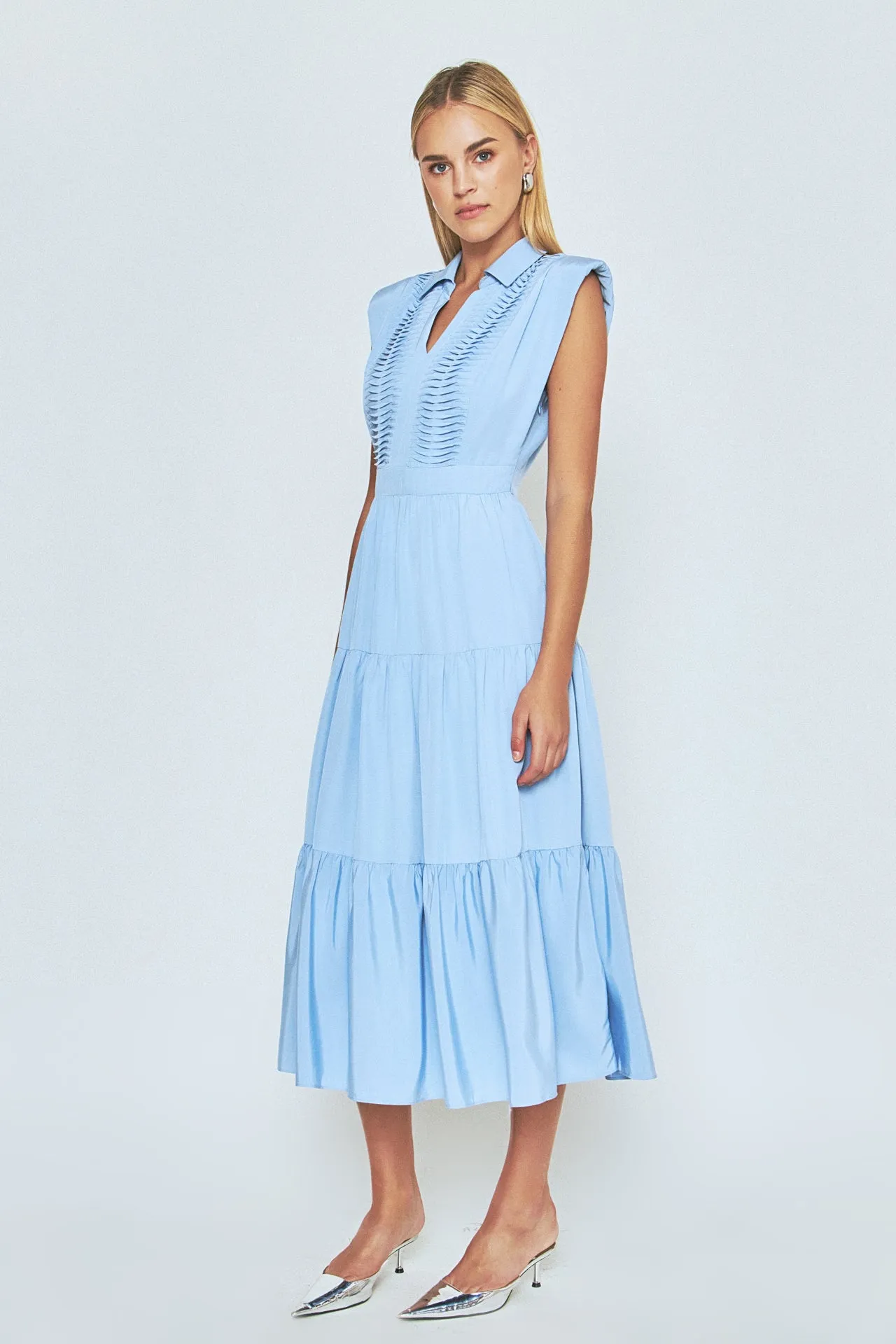 Pintuck Details Sleeveless Midi Dress - Final Sale sold by Endless Rose product image thumbnail 3