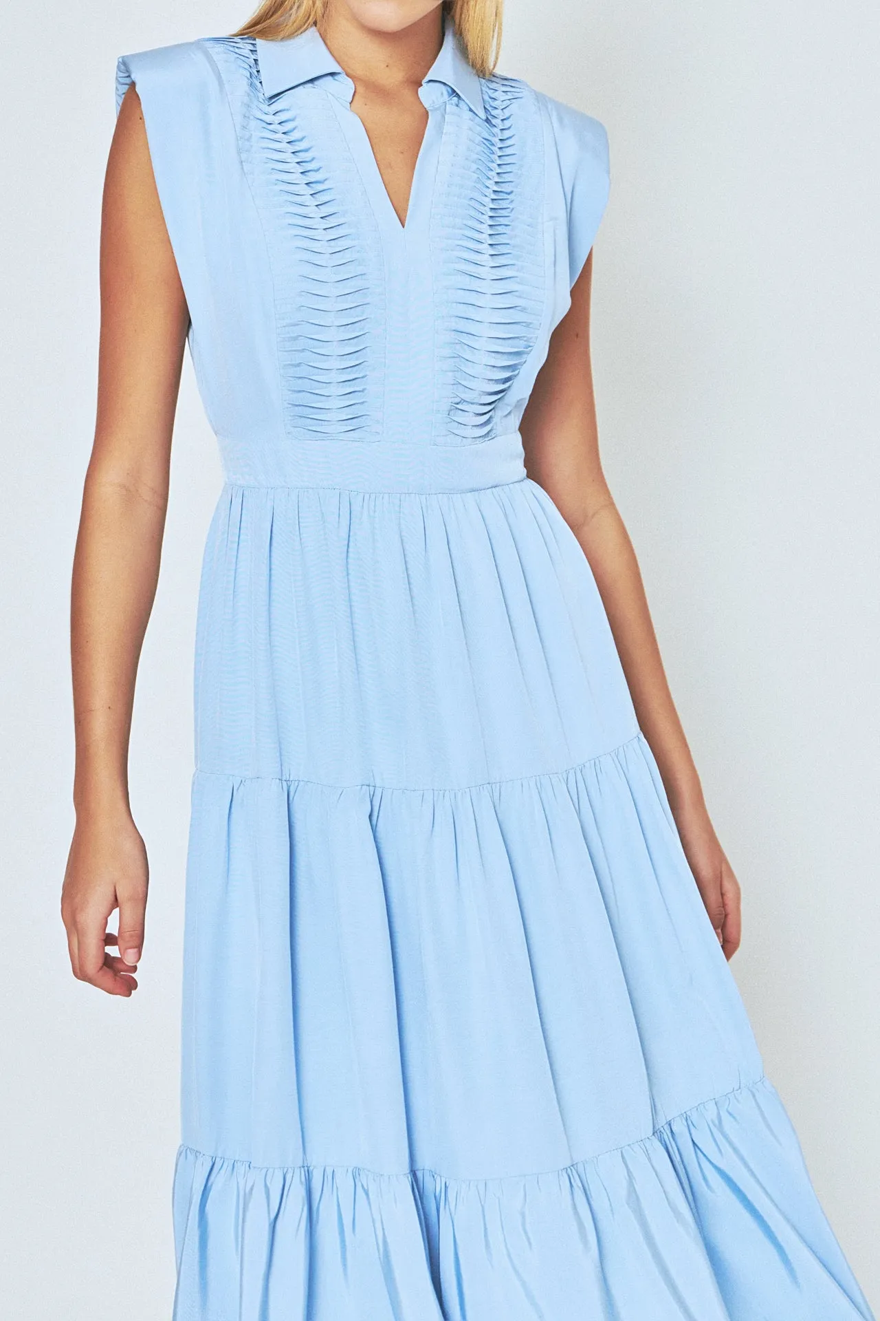 Pintuck Details Sleeveless Midi Dress - Final Sale sold by Endless Rose product image thumbnail 2