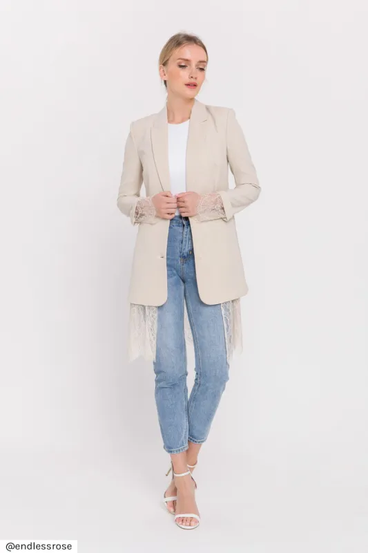 Lace Combo Blazer sold by Endless Rose