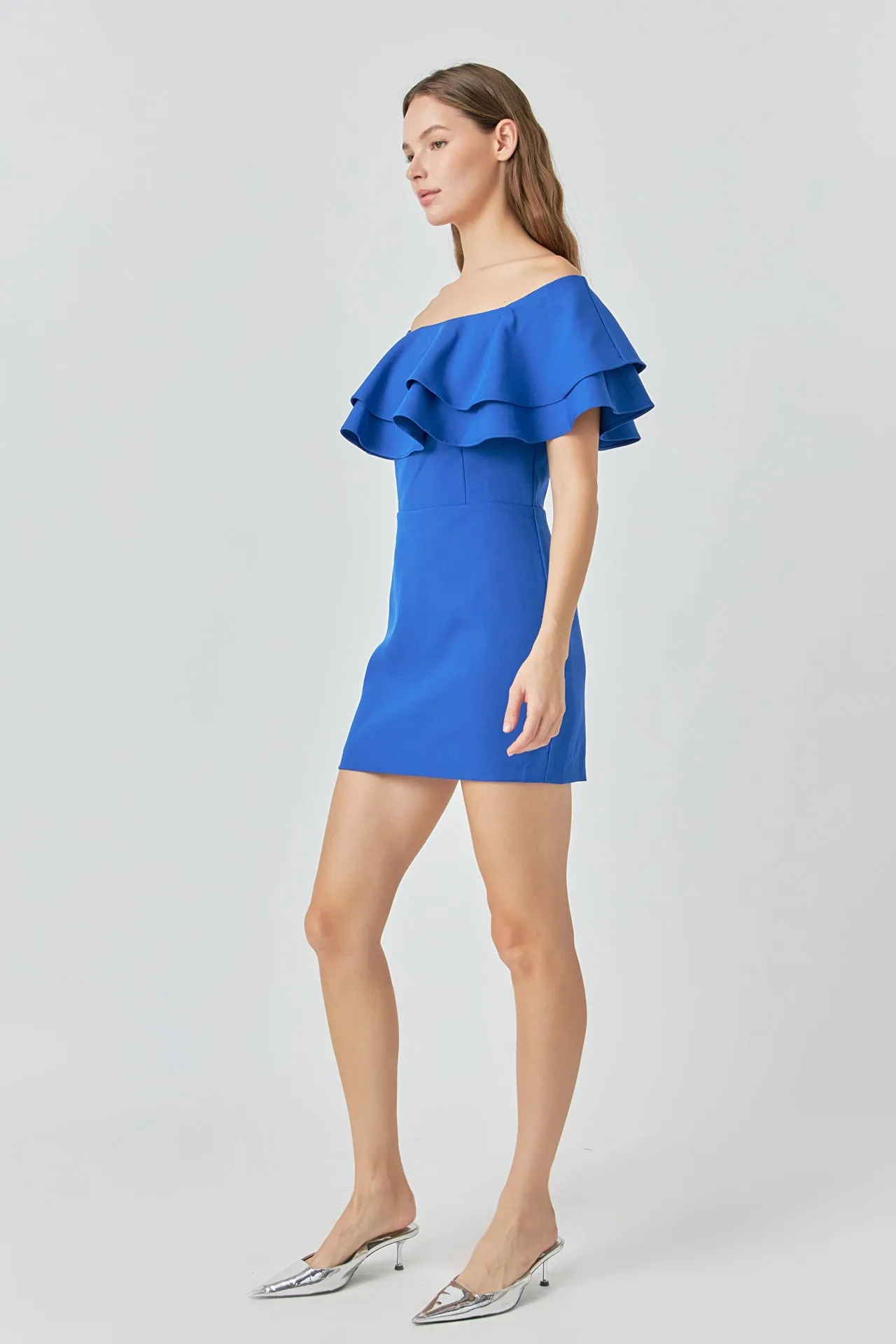 Ruffled Off Shoulder Mini Dress - Final Sale sold by Endless Rose product image thumbnail 3