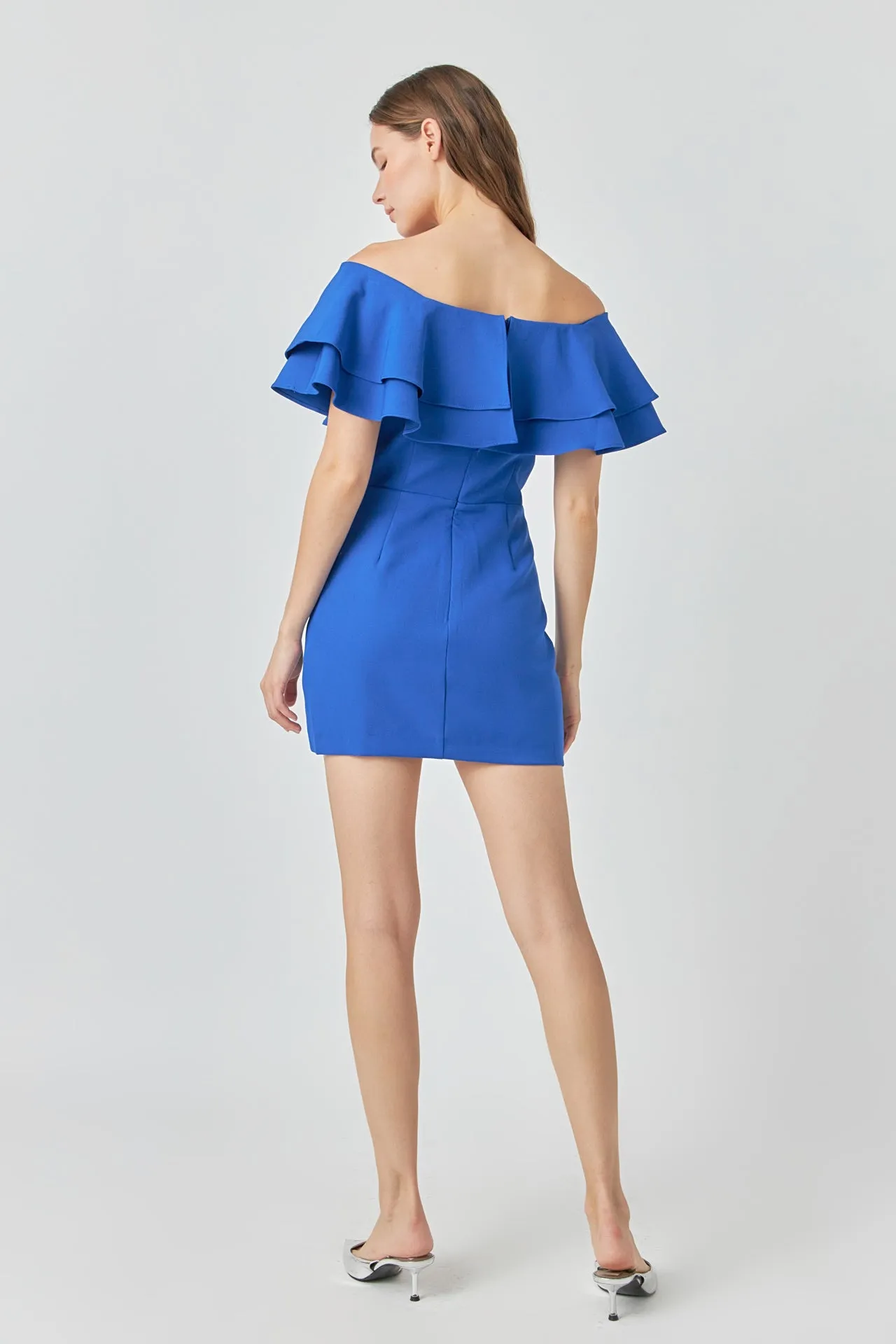 Ruffled Off Shoulder Mini Dress - Final Sale sold by Endless Rose product image thumbnail 4