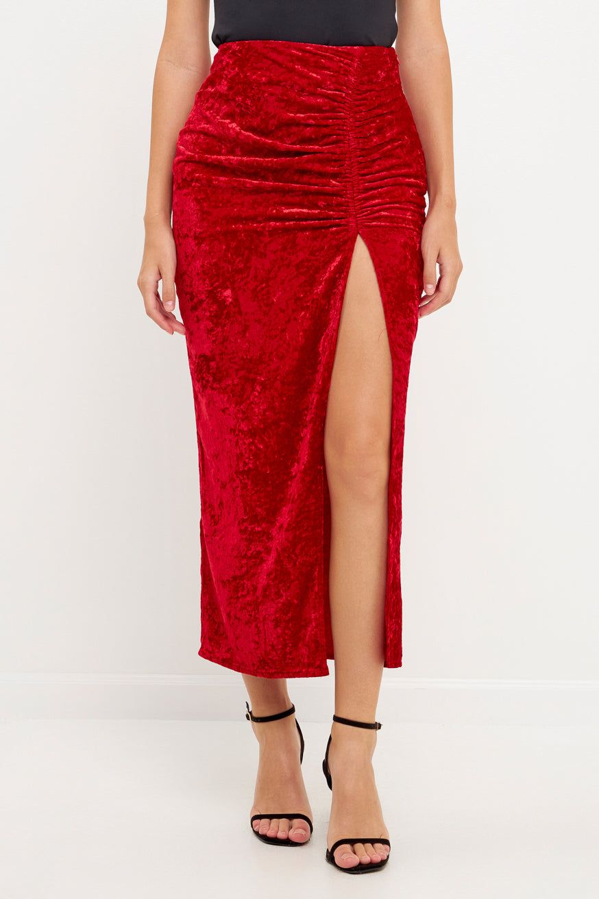 Velvet Ruched Maxi Skirt sold by Endless Rose product image thumbnail 2