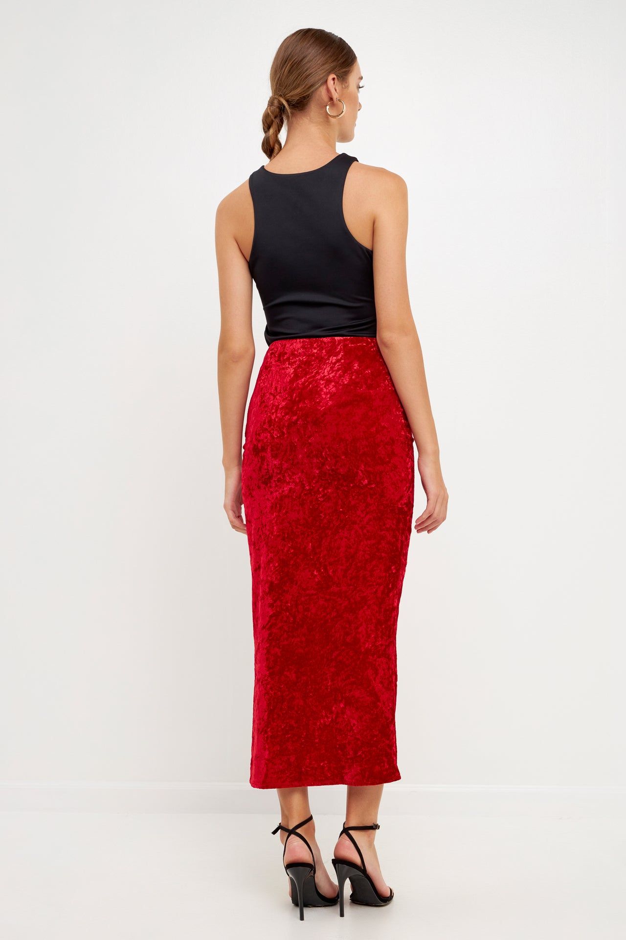 Velvet Ruched Maxi Skirt sold by Endless Rose product image thumbnail 4