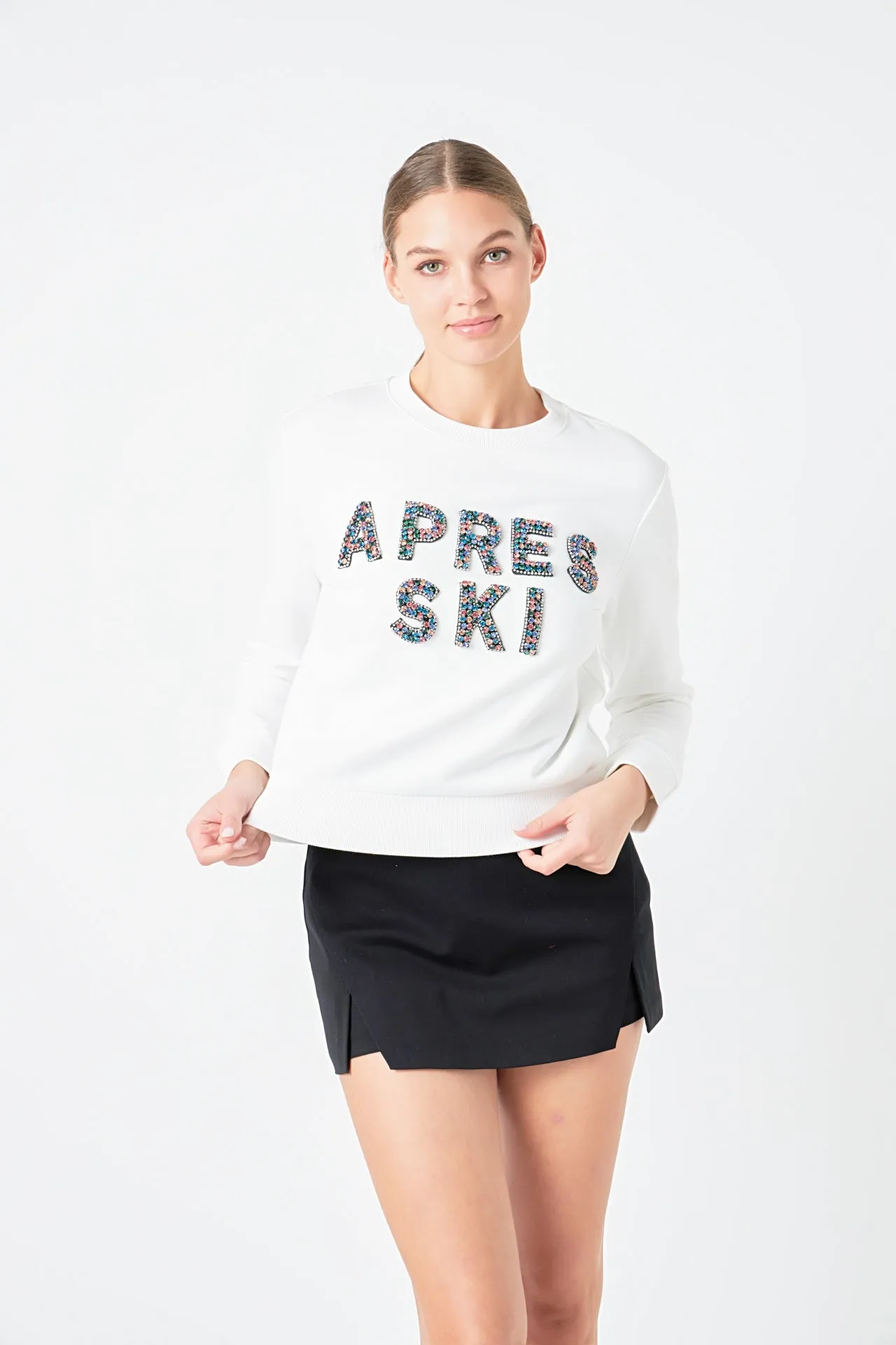 Apres Ski Embellished Sweatshirt sold by Endless Rose product image thumbnail 5