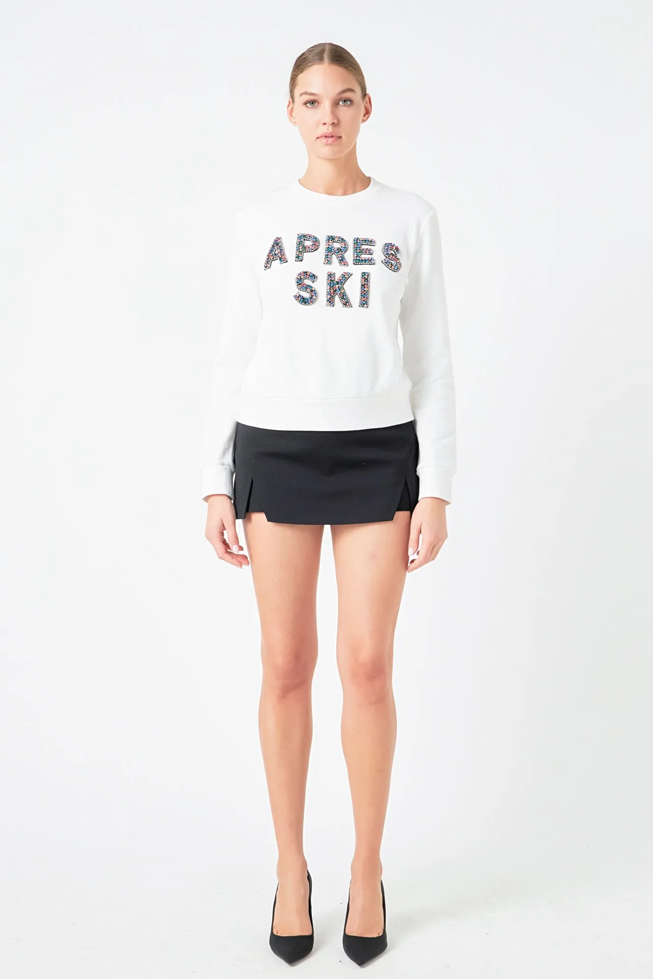 Apres Ski Embellished Sweatshirt sold by Endless Rose