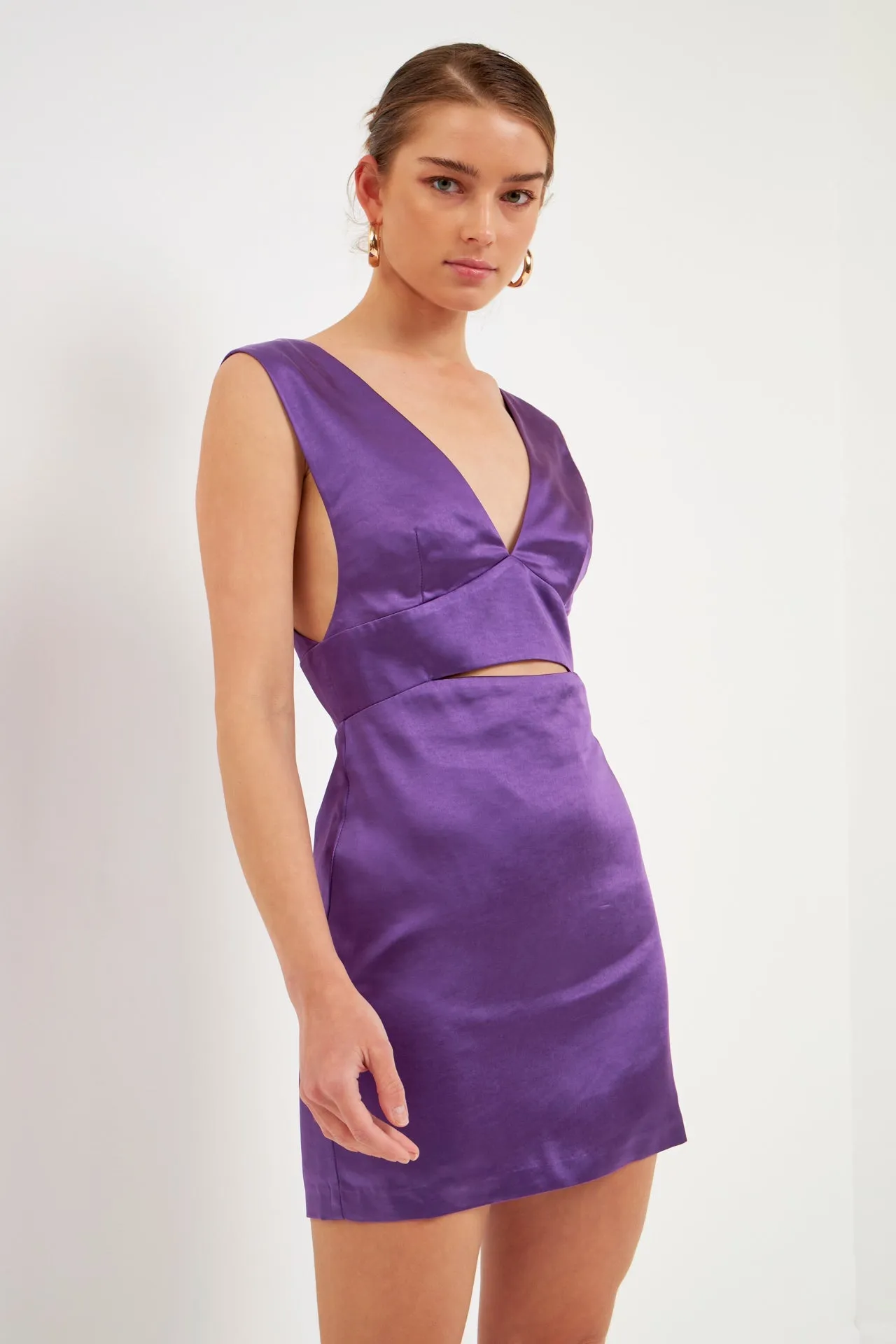 Satin Cut-Out Mini Dress sold by Endless Rose product image thumbnail 5