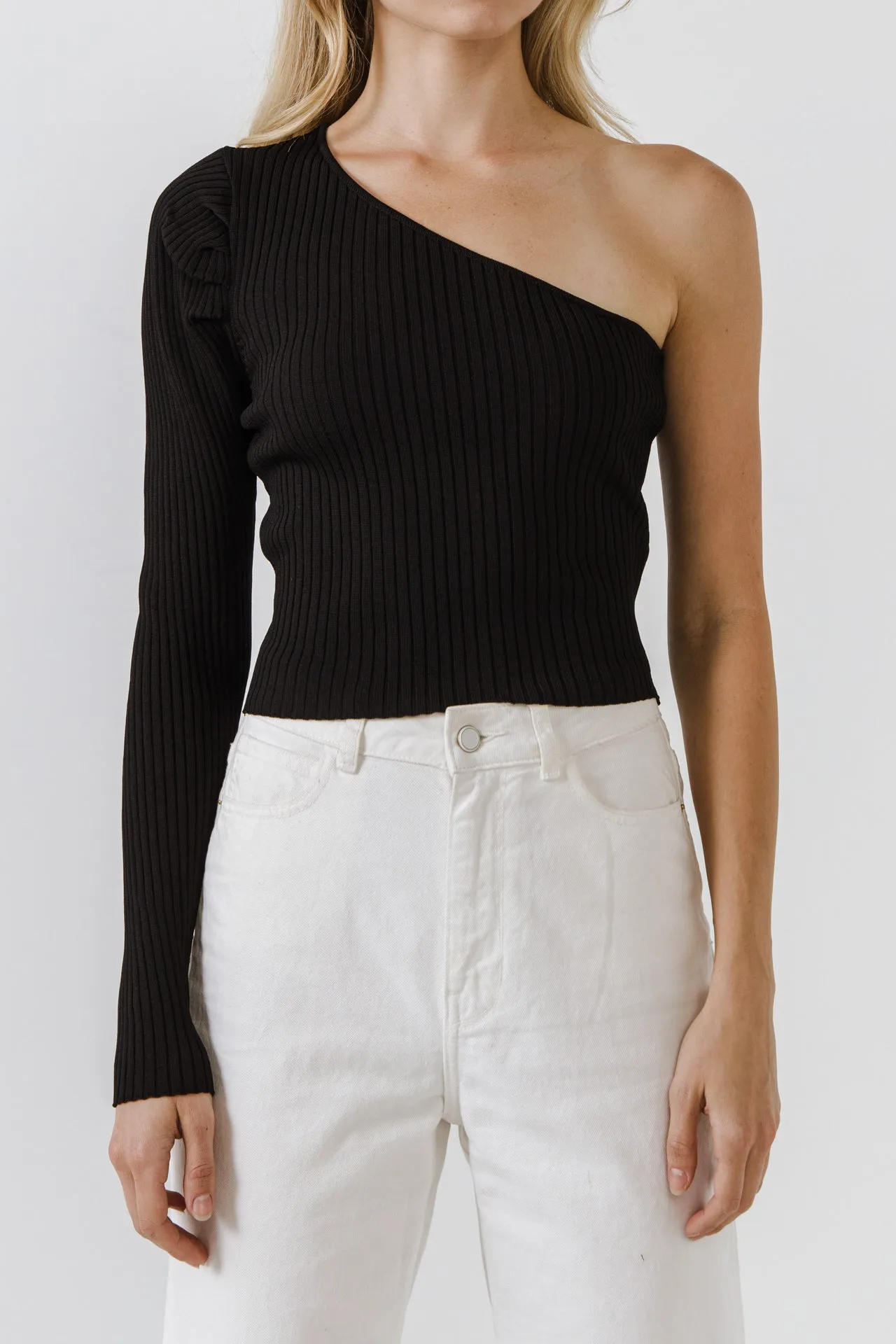 Puff Sleeve One Shoulder Top sold by Endless Rose product image thumbnail 2