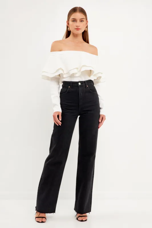 Off-The-Shoulder Knit Top - Final Sale sold by Endless Rose
