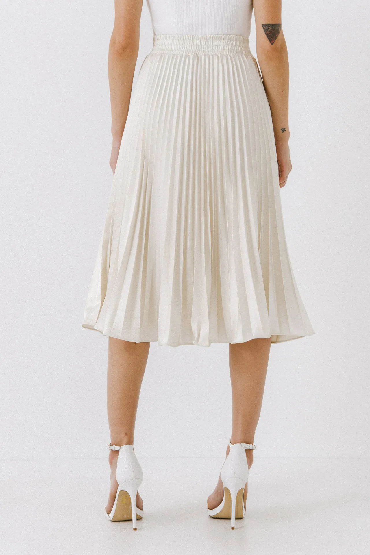 Pleated Satin Skirt sold by Endless Rose product image thumbnail 4