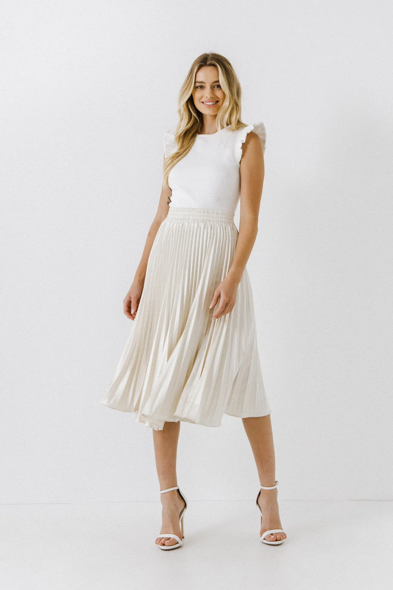 Pleated Satin Skirt sold by Endless Rose product image thumbnail 5