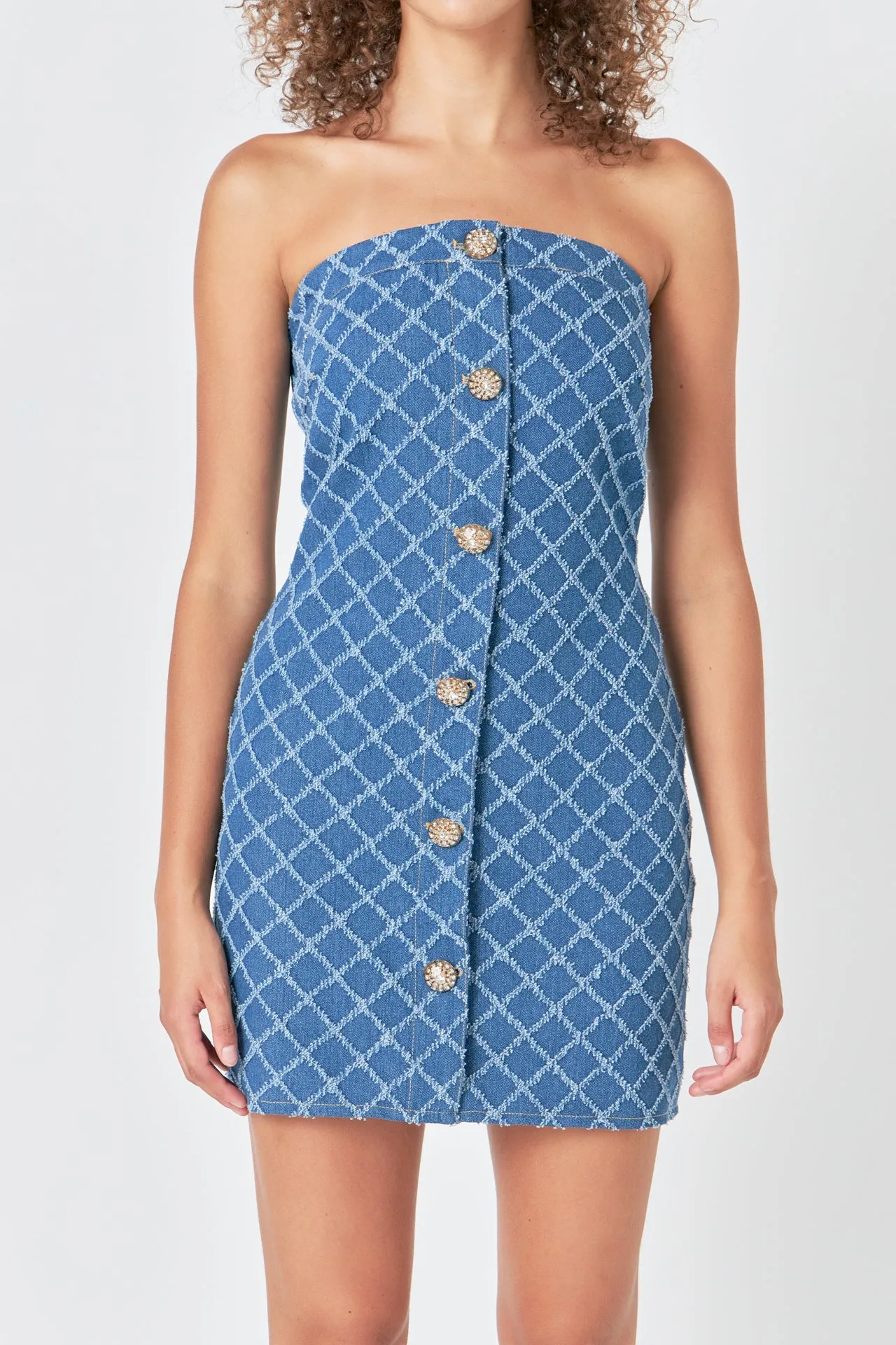 Distressed Denim Mini Dress sold by Endless Rose product image thumbnail 2