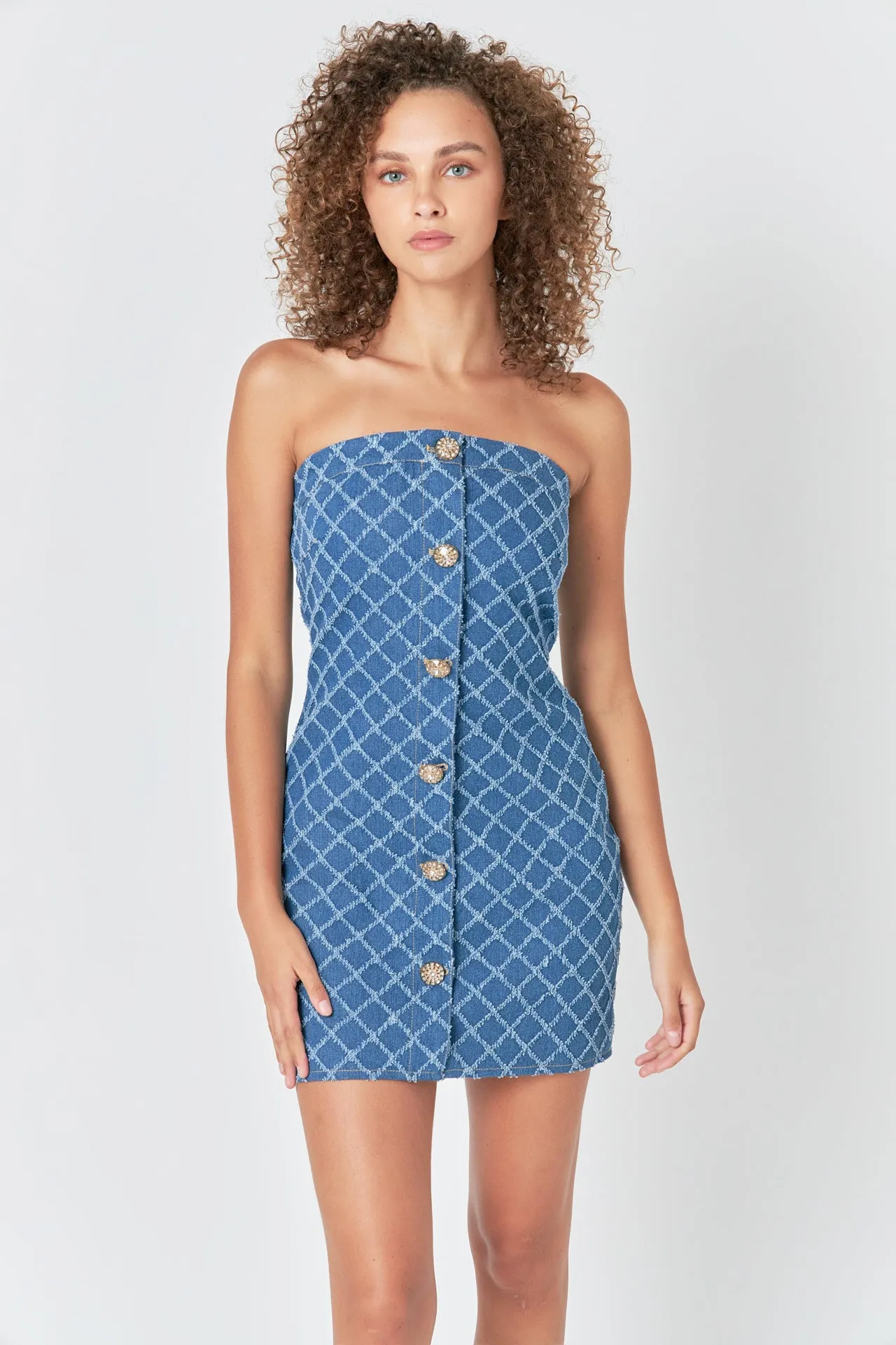 Distressed Denim Mini Dress sold by Endless Rose product image thumbnail 5