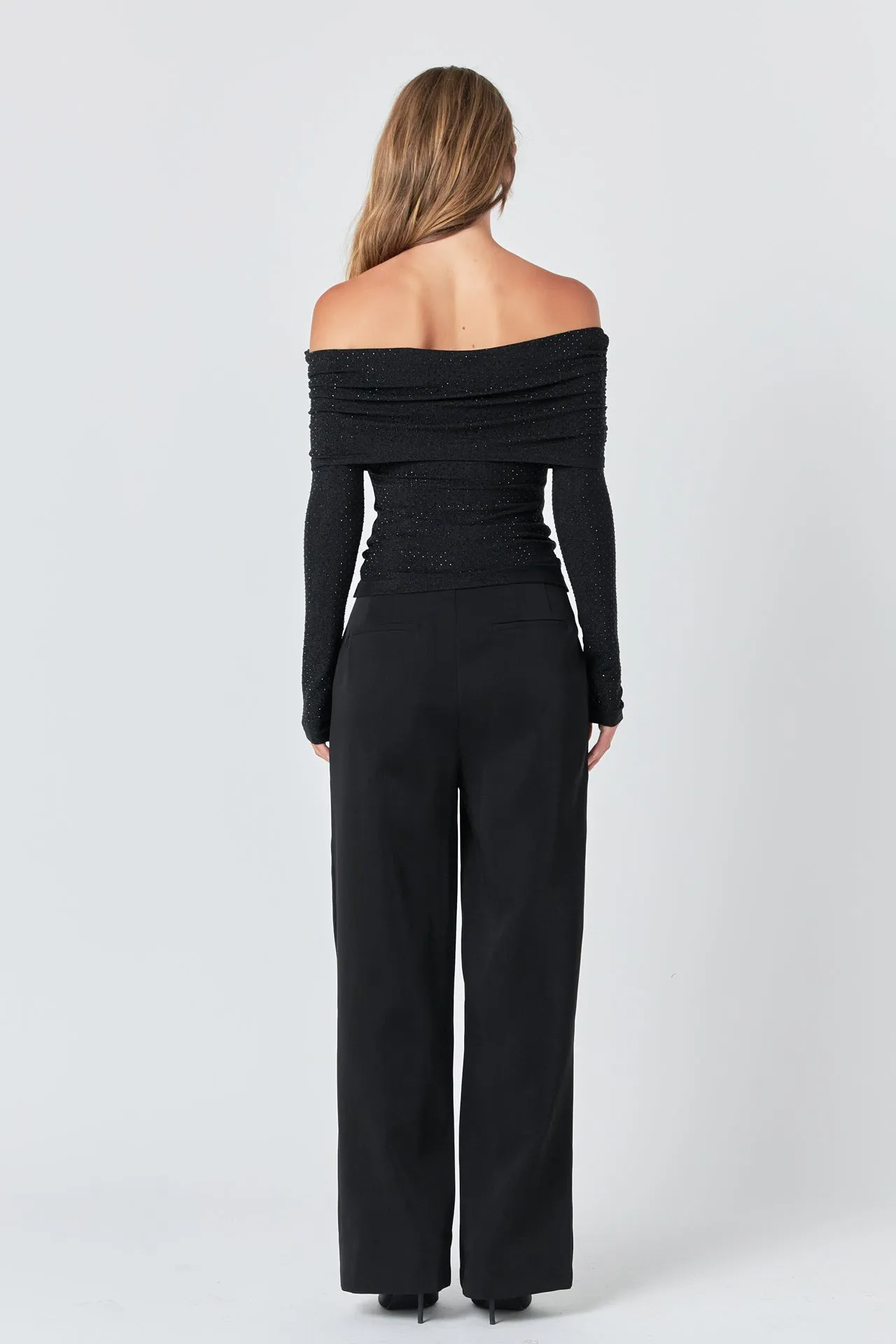 Rhinestone Off Shoulder Top sold by Endless Rose product image thumbnail 4