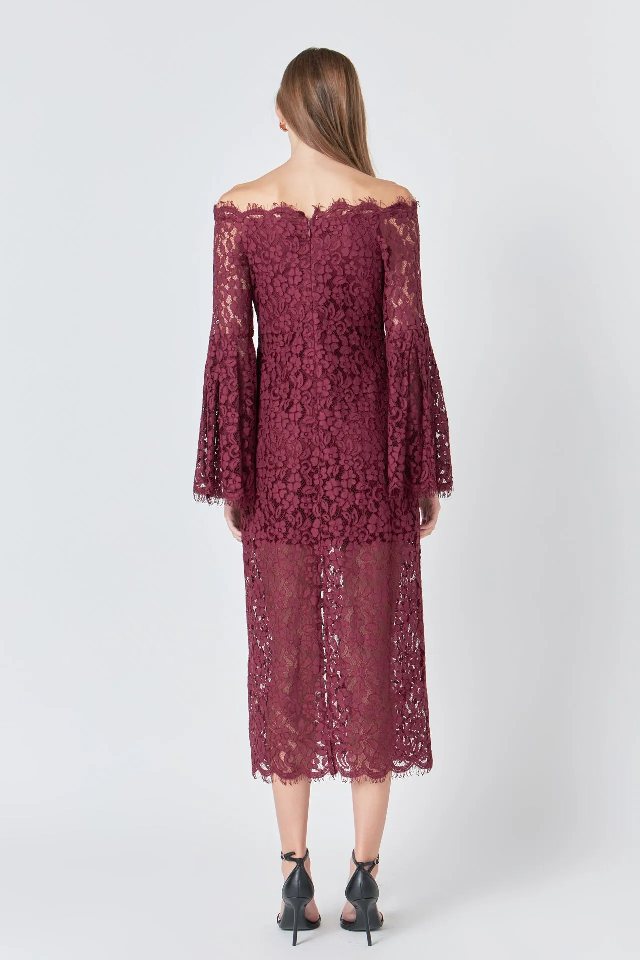 Off Shoulder Lace Maxi Dress sold by Endless Rose product image thumbnail 4