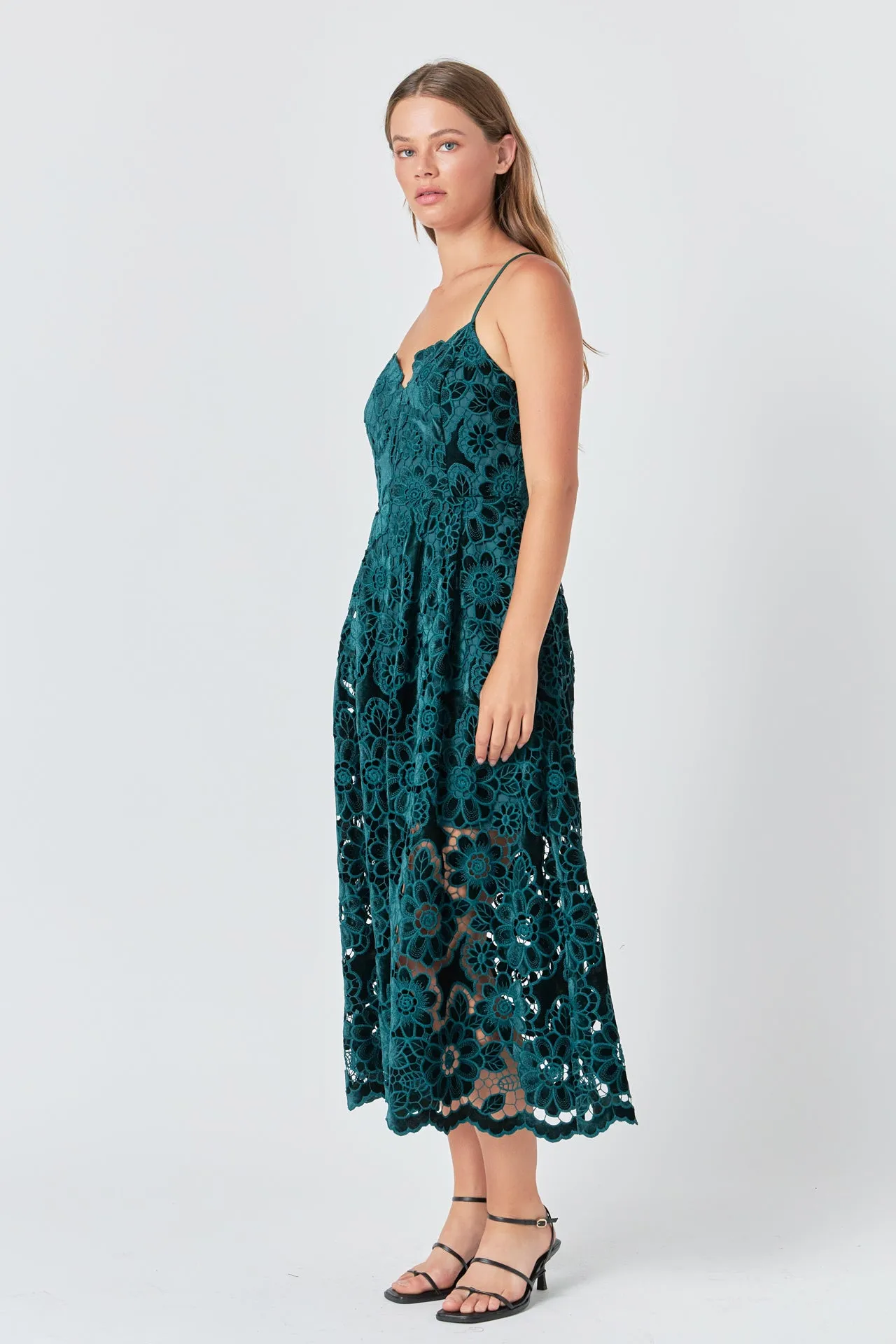 Velvet Lace Midi Dress sold by Endless Rose product image thumbnail 3