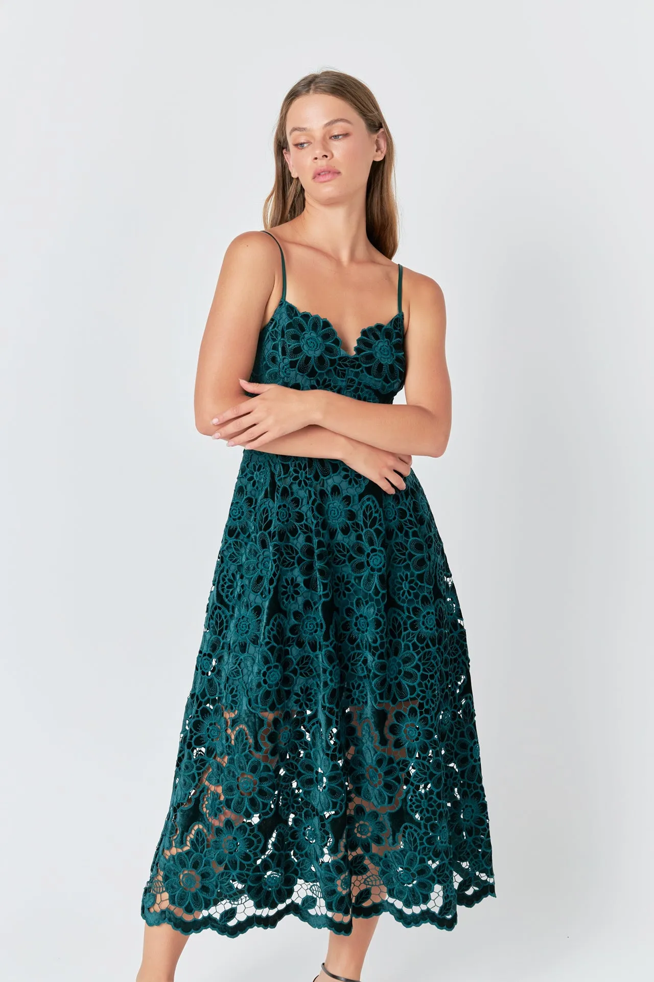 Velvet Lace Midi Dress sold by Endless Rose product image thumbnail 5