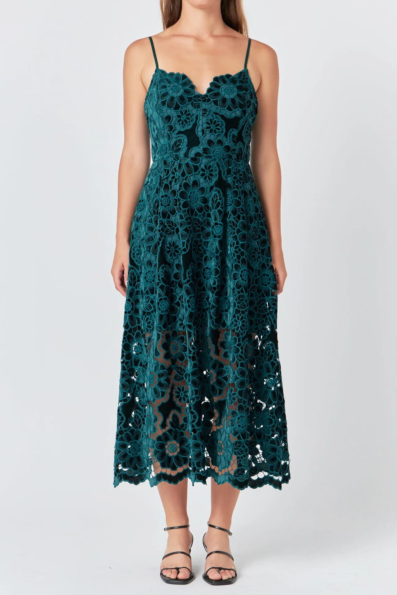 Velvet Lace Midi Dress sold by Endless Rose product image thumbnail 2