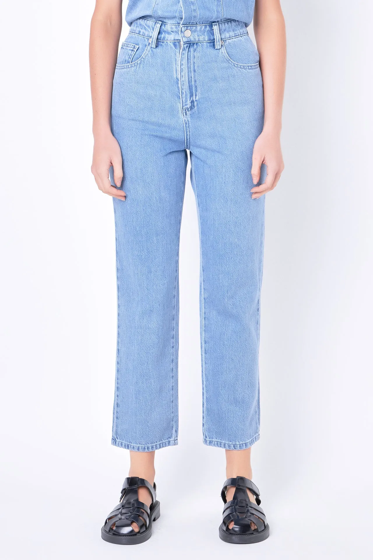 Short Sleeve Denim Jumpsuit sold by Endless Rose product image thumbnail 2