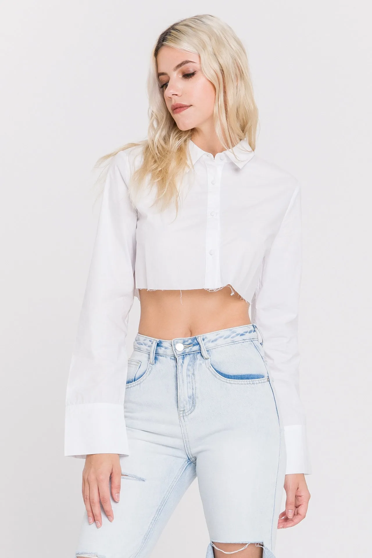Cropped Long Sleeve Shirt sold by Endless Rose product image thumbnail 5
