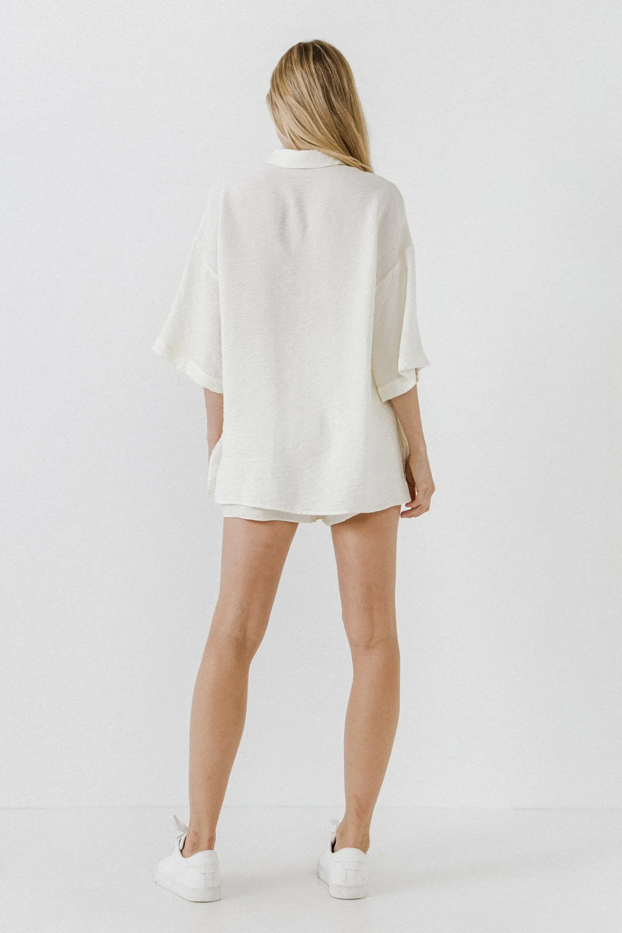 Oversized Linen Button Up Shirt sold by Endless Rose product image thumbnail 4