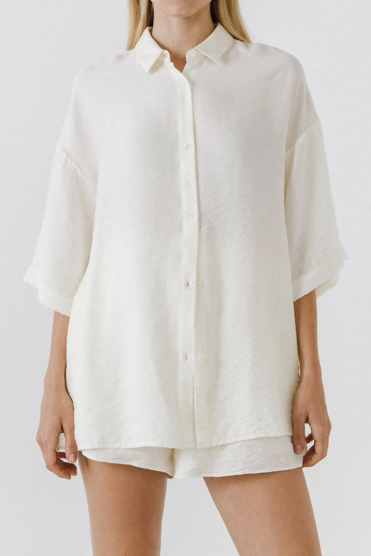 Oversized Linen Button Up Shirt sold by Endless Rose product image thumbnail 2