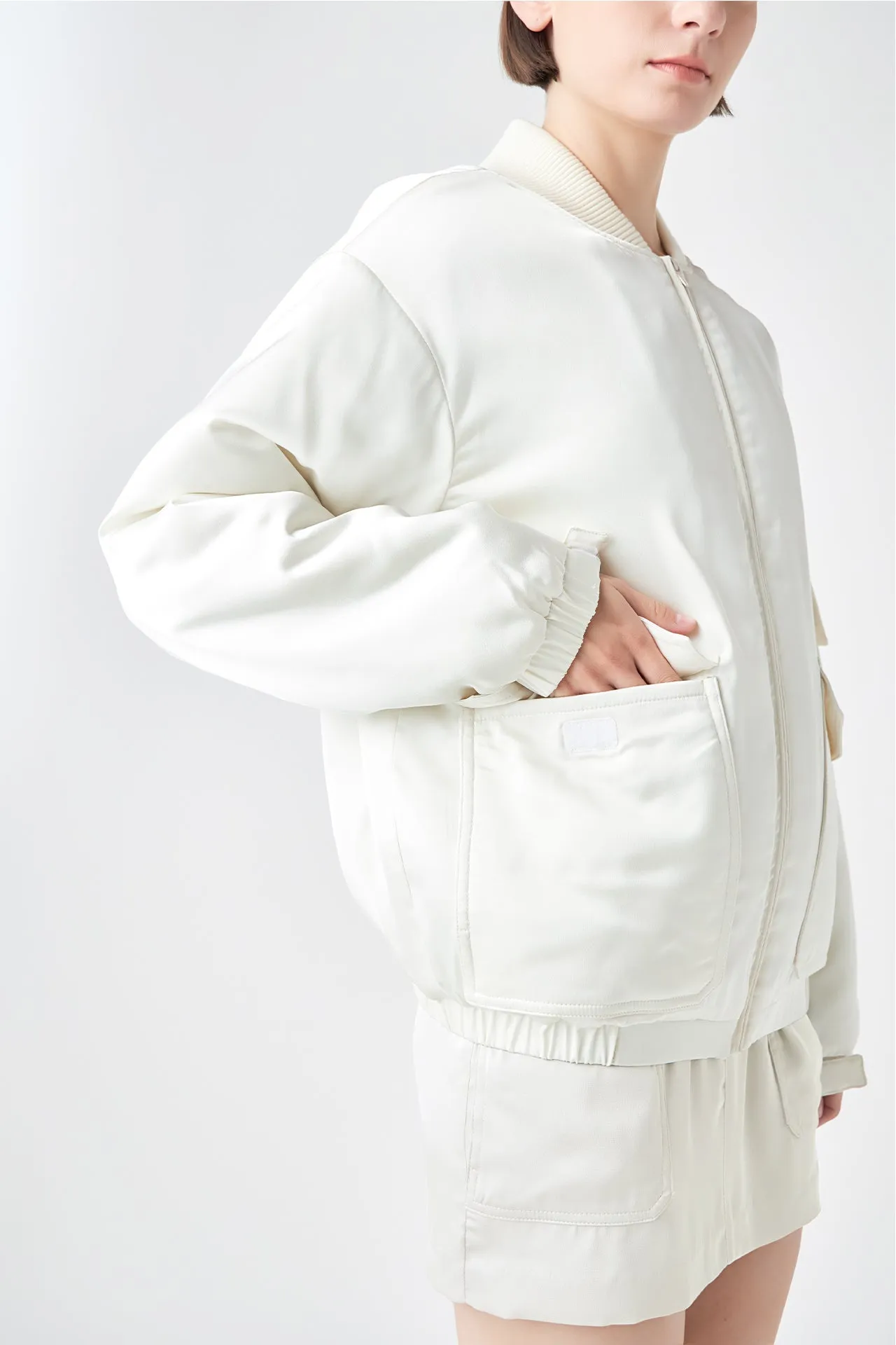 Satin Bomber Jacket sold by Endless Rose product image thumbnail 4