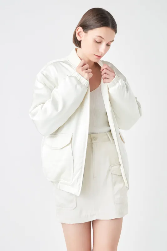 Satin Bomber Jacket sold by Endless Rose