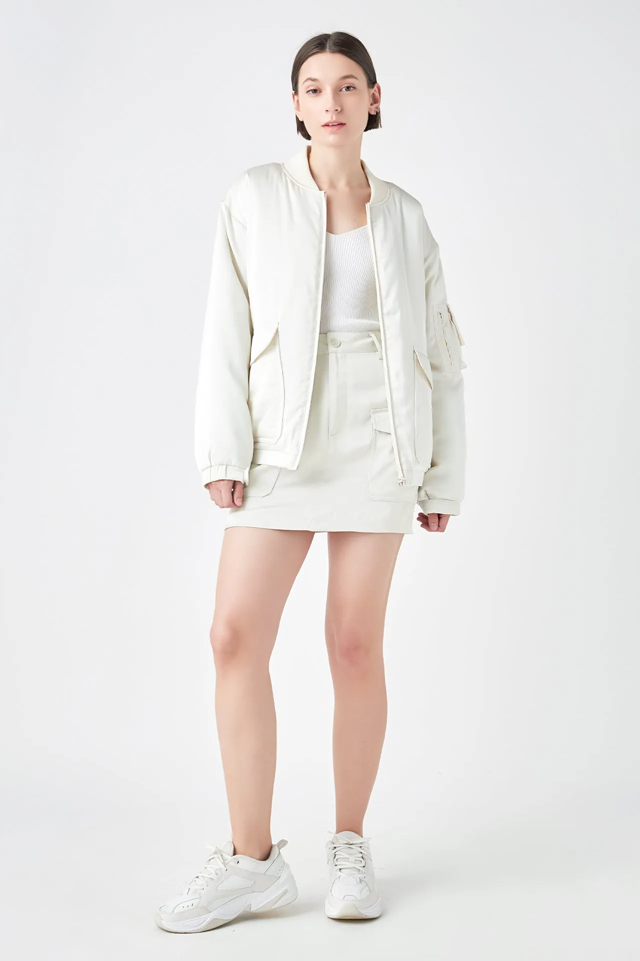 Satin Bomber Jacket sold by Endless Rose product image thumbnail 5