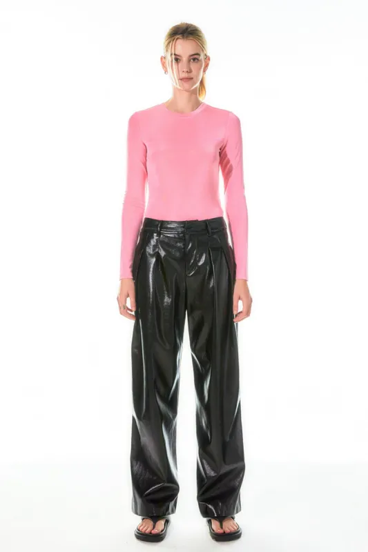 Pleated Faux Leather Pants sold by Endless Rose
